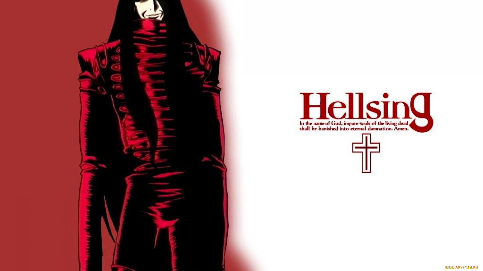 аниме, hellsing, алукард