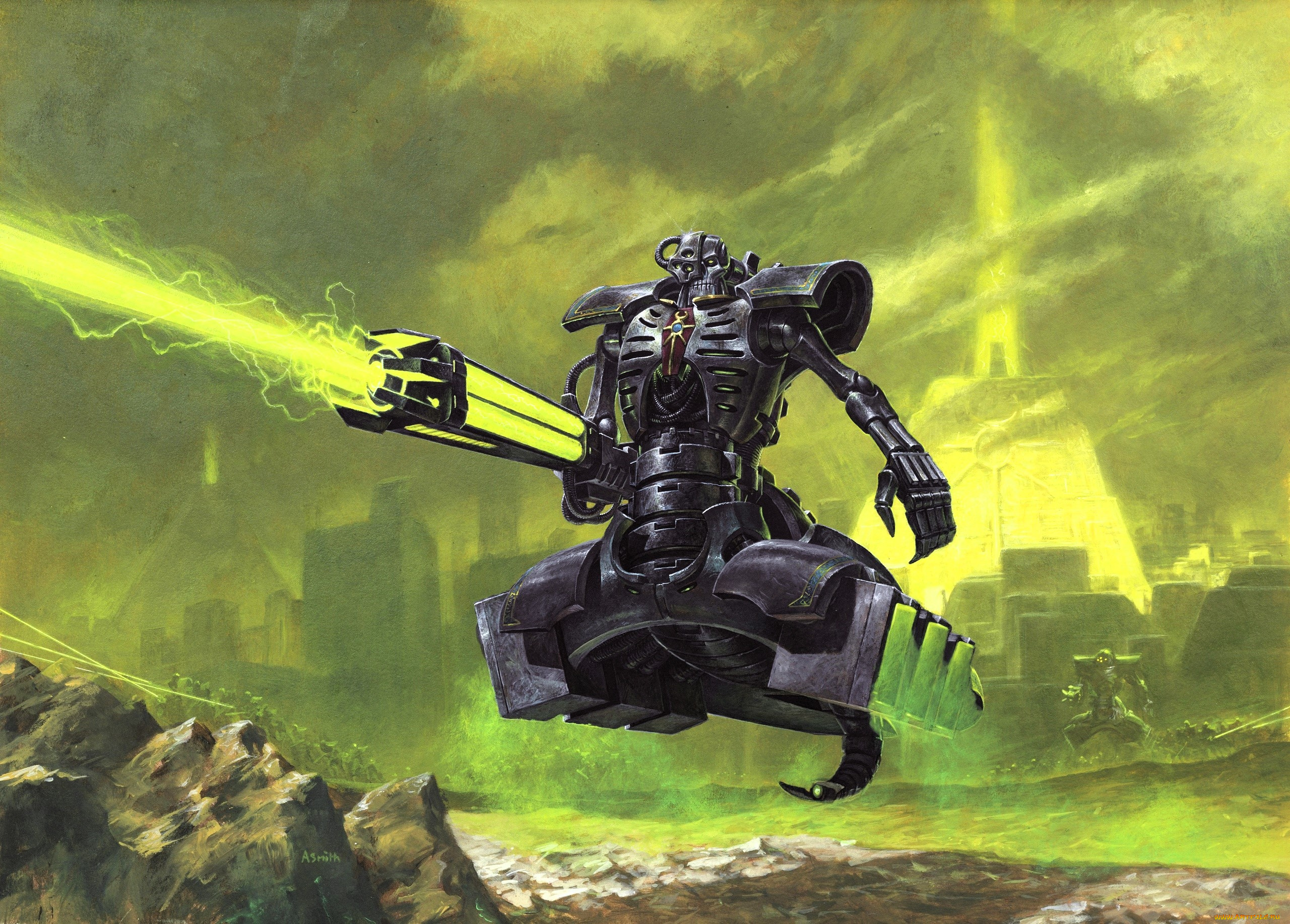 видео, игры, warhammer, 40k, киборг, оружие