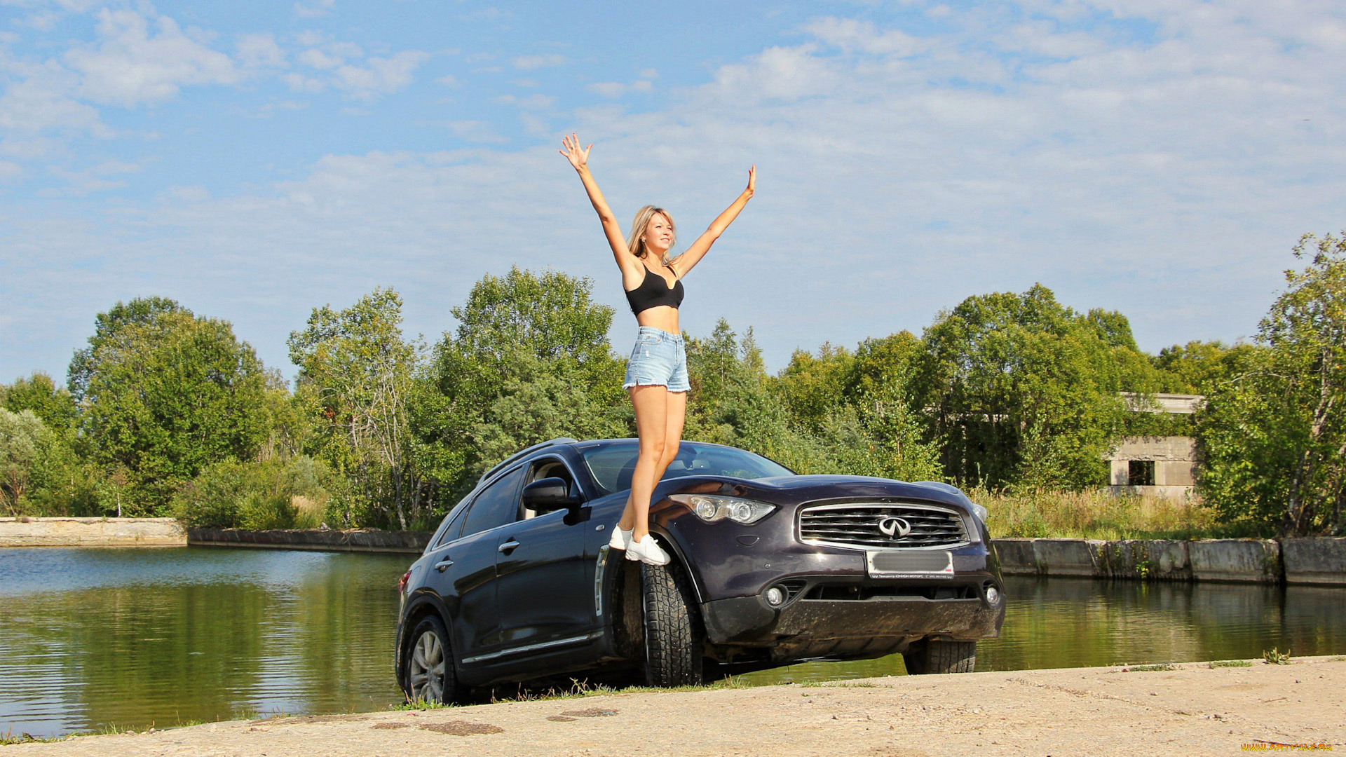 автомобили, -авто, с, девушками, infiniti, fx