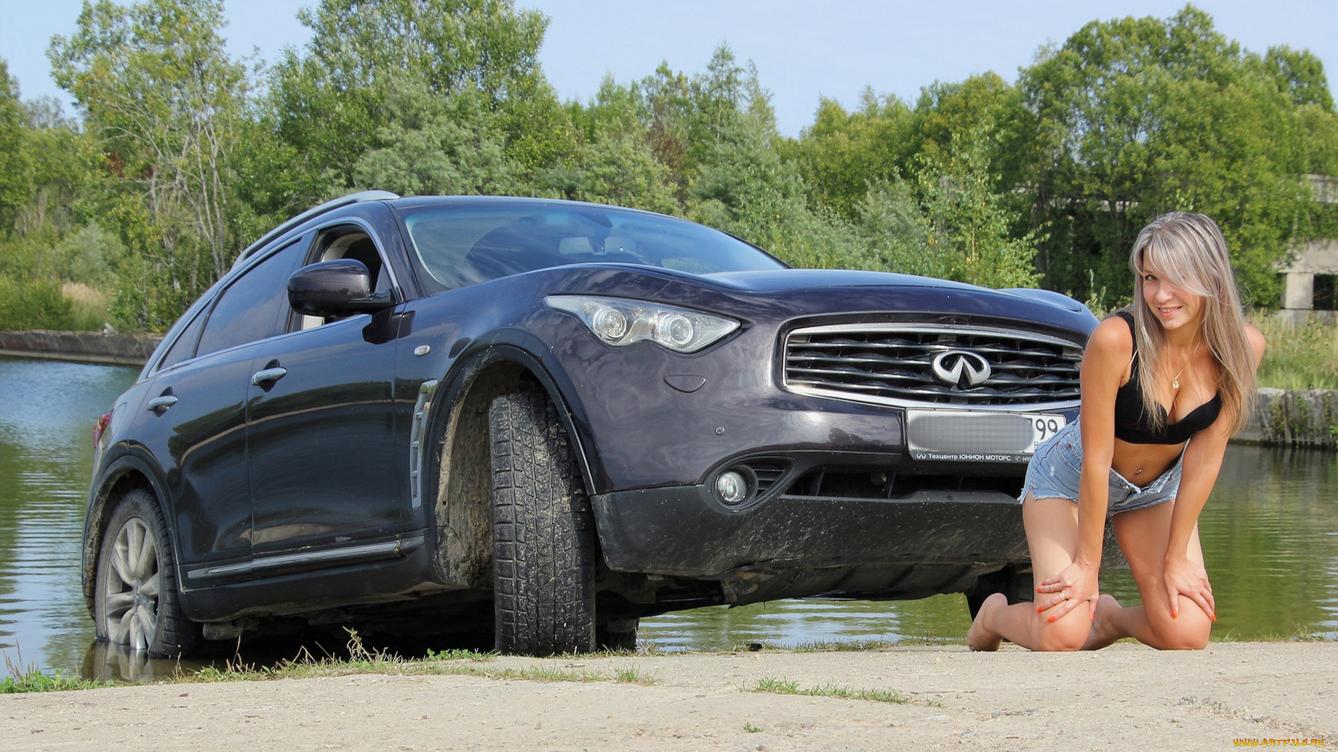 автомобили, -авто, с, девушками, infiniti, fx