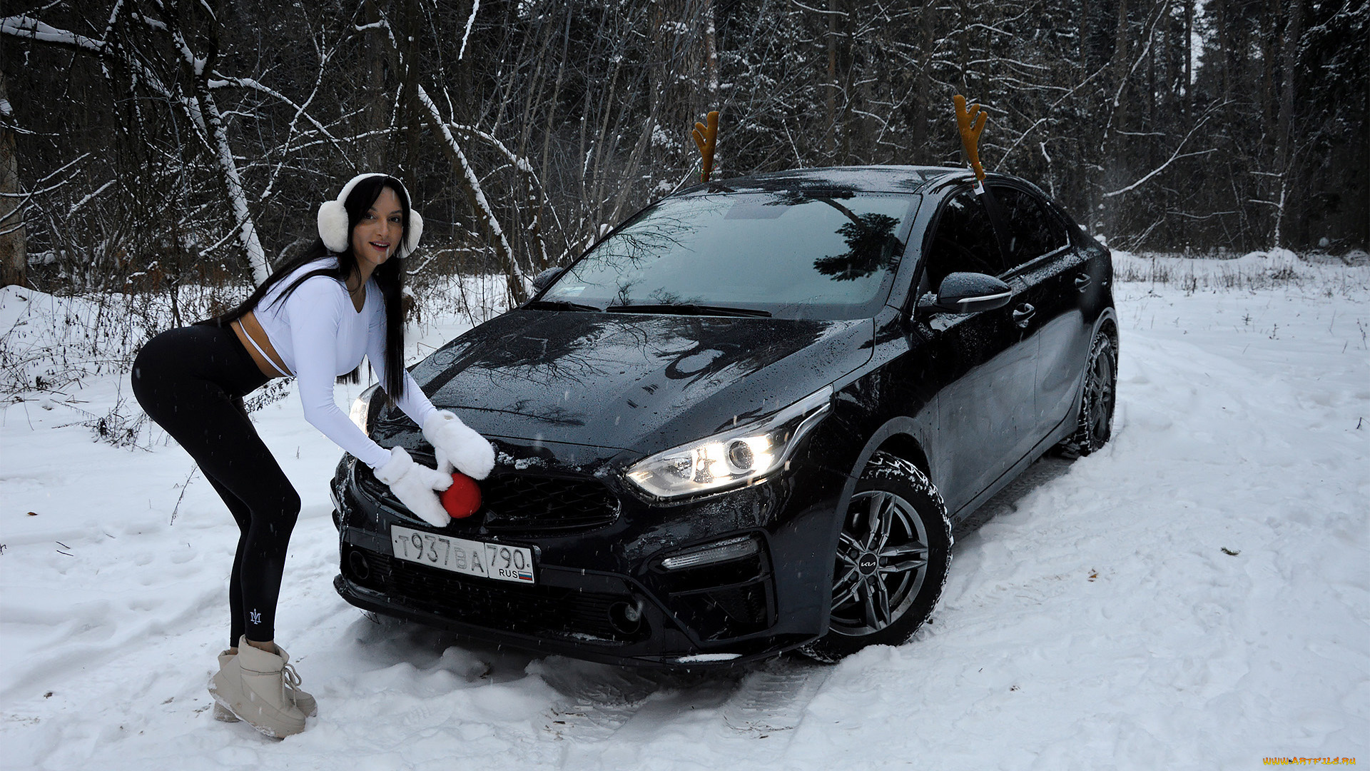 автомобили, -авто, с, девушками, красивая, девушка, kia