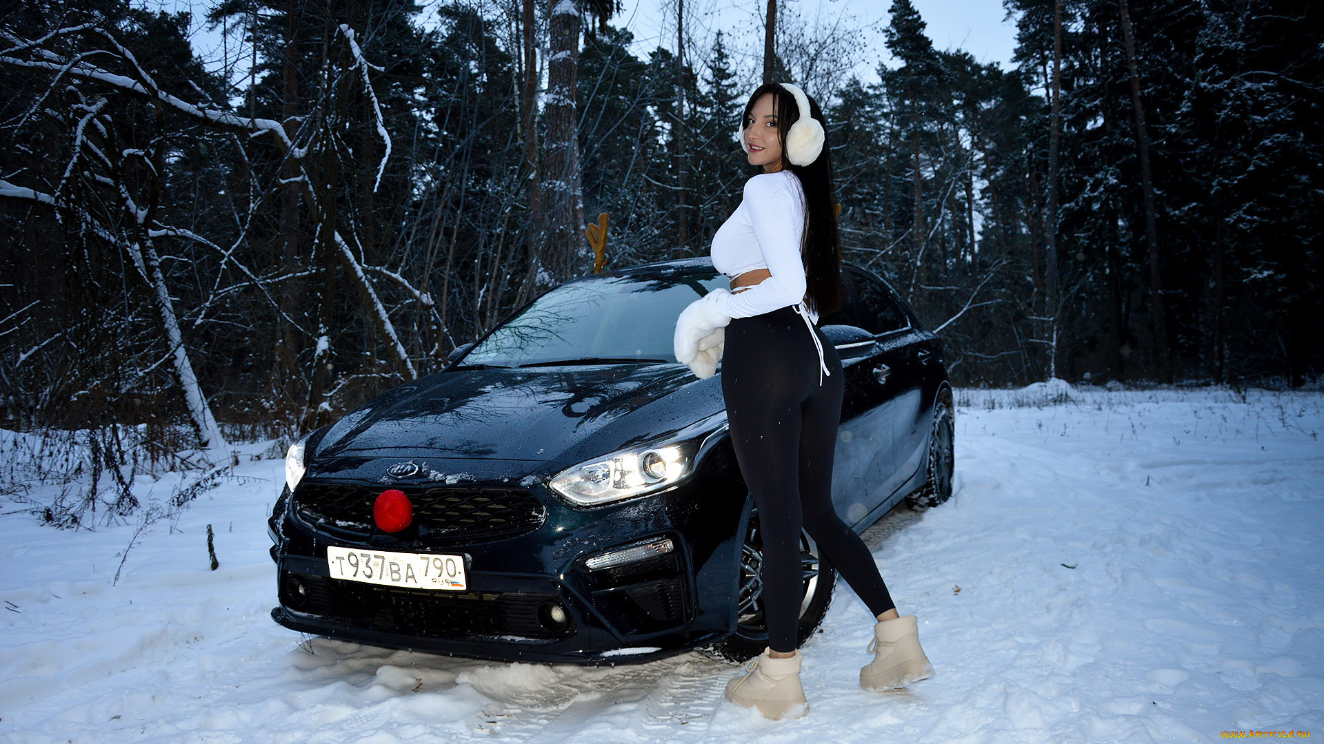 автомобили, -авто, с, девушками, красивая, девушка, kia