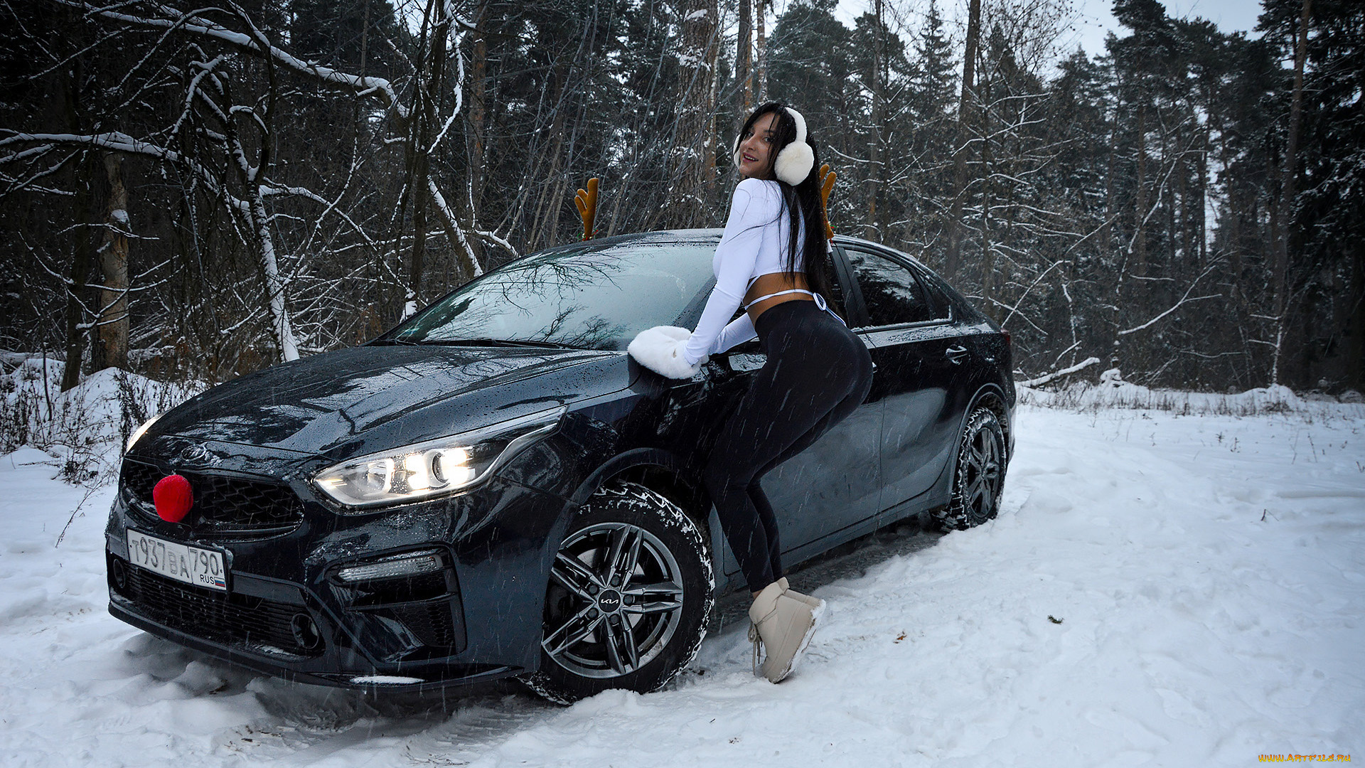 автомобили, -авто, с, девушками, красивая, девушка, kia