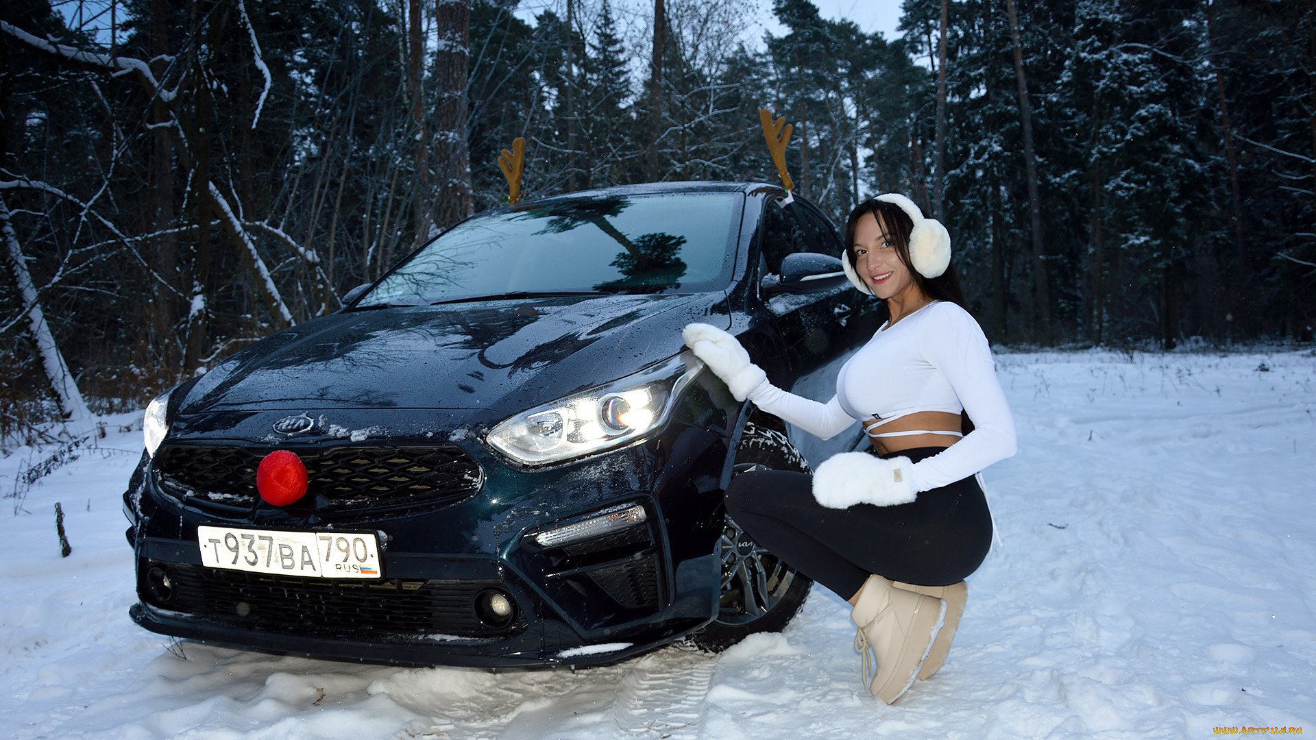 автомобили, -авто, с, девушками, красивая, девушка, kia