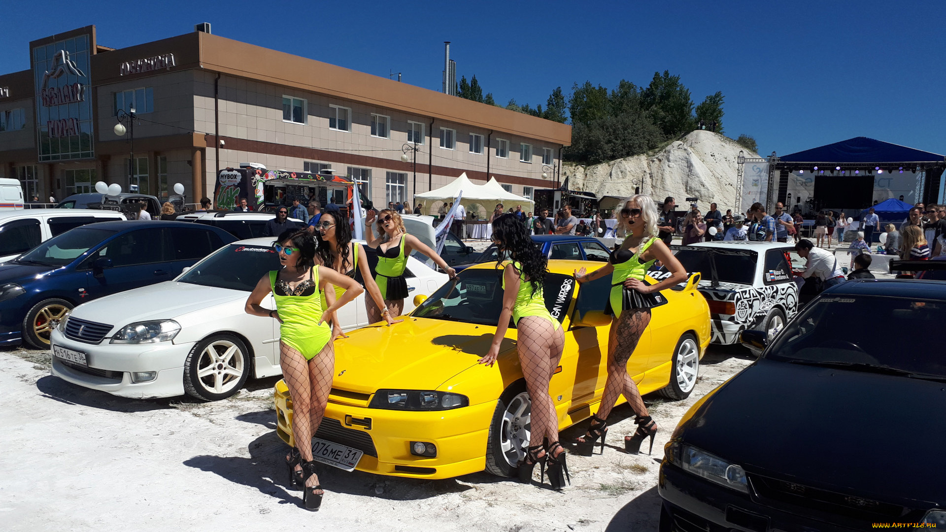 автомобили, -авто, с, девушками, красотки