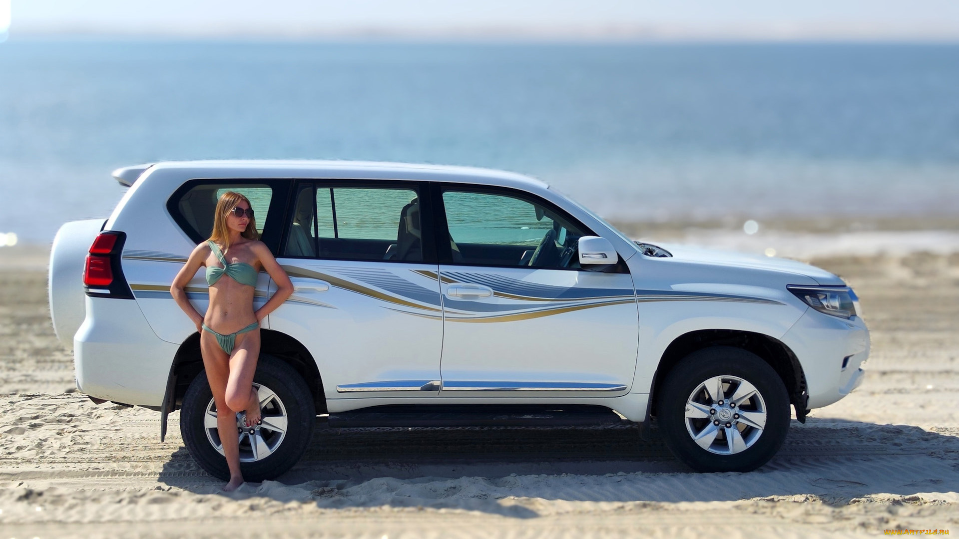 автомобили, -авто, с, девушками, toyota, land, cruiser, prado, 150