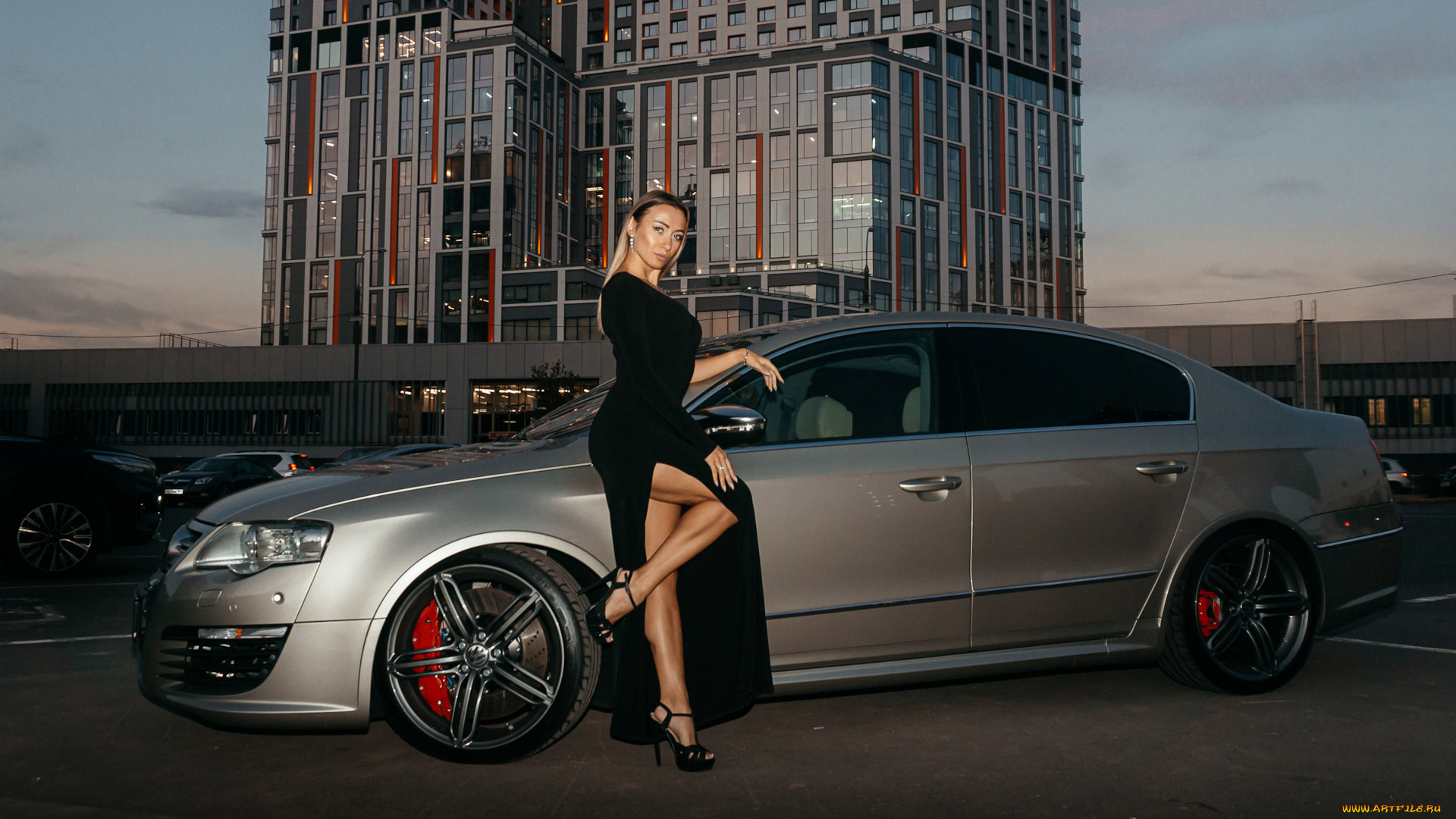 автомобили, -авто, с, девушками, volkswagen, passat, r36, turbo