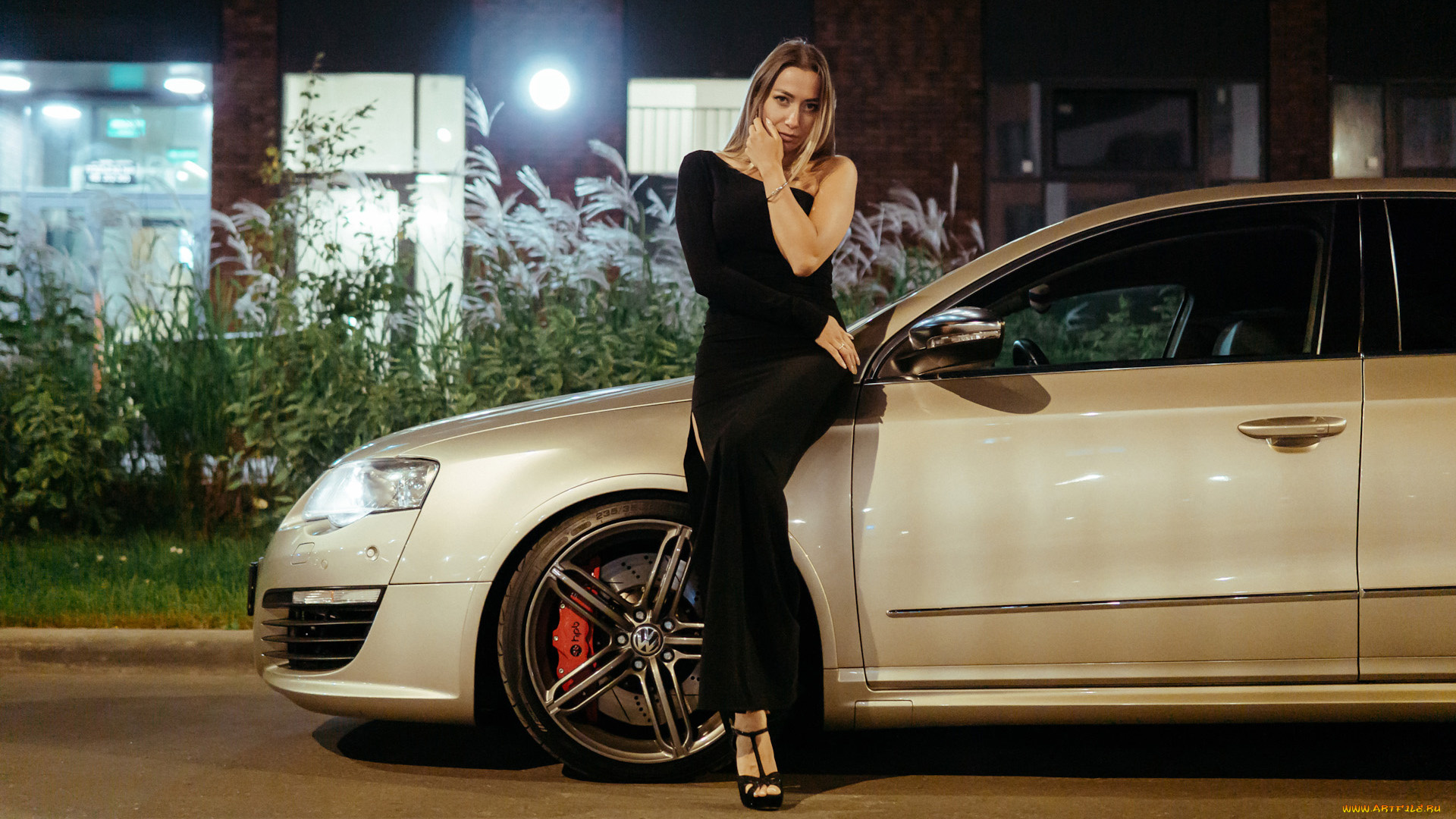 автомобили, -авто, с, девушками, volkswagen, passat, r36, turbo