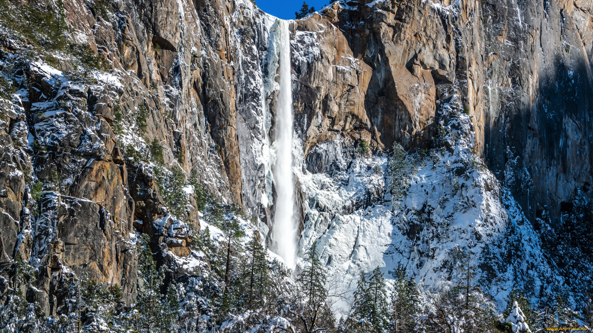 bridalveil, falls, yosemite, np, california, природа, водопады, bridalveil, falls, yosemite, np