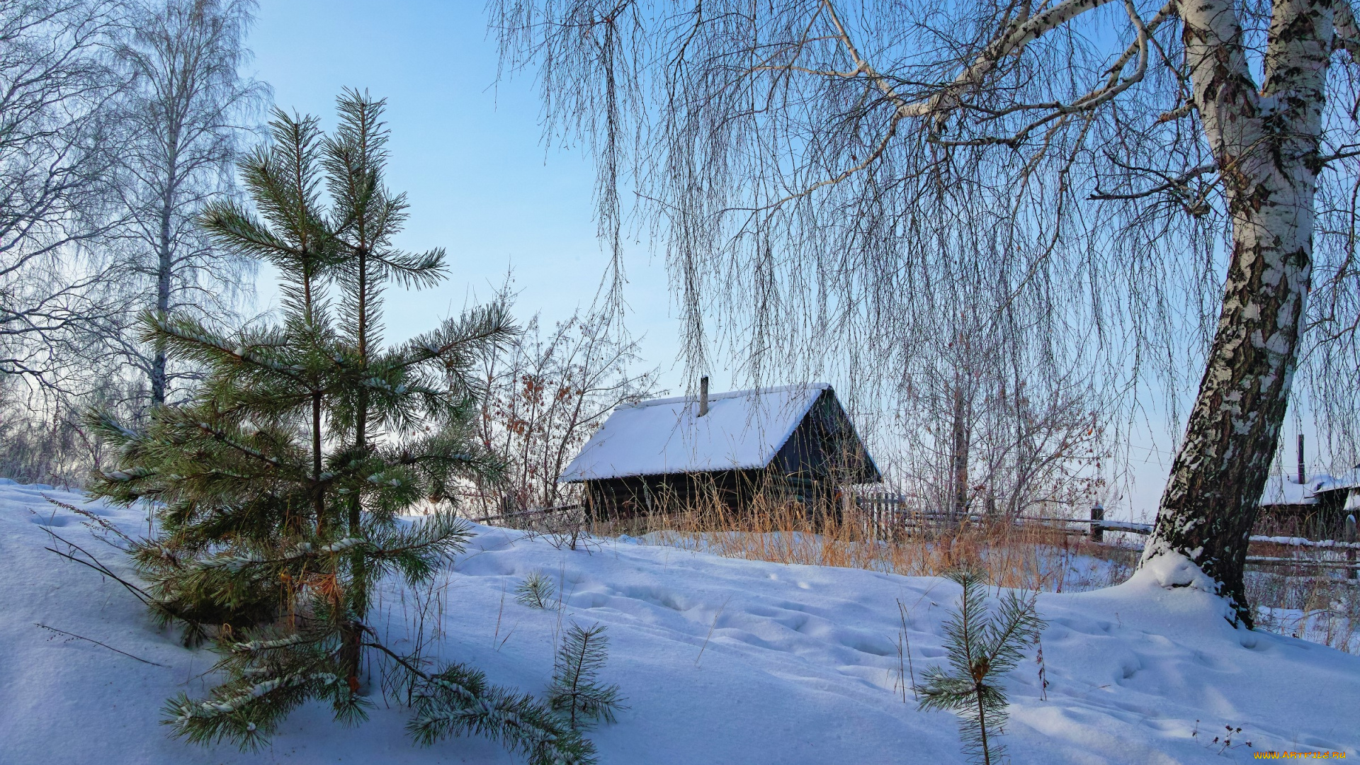 города, -, здания, , дома, деревня, дома, снег, деревья, зима