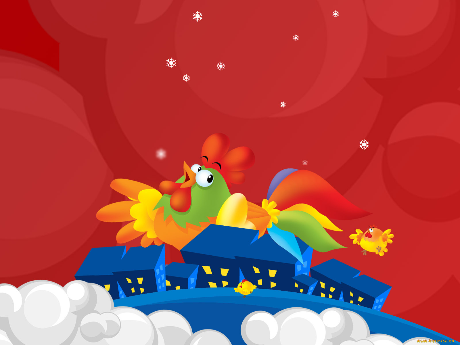 праздничные, векторная, графика, новый, год