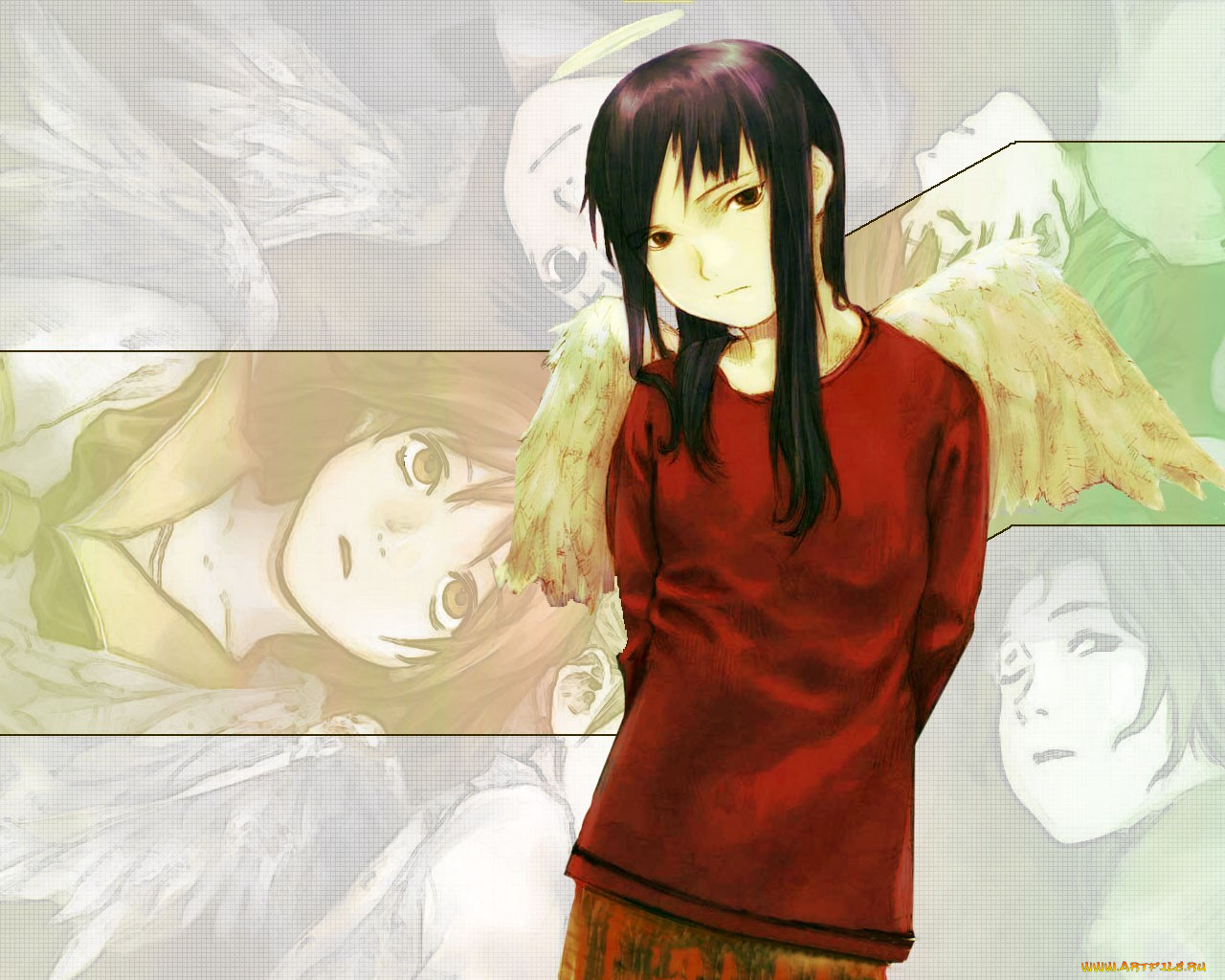 аниме, haibane, renmei