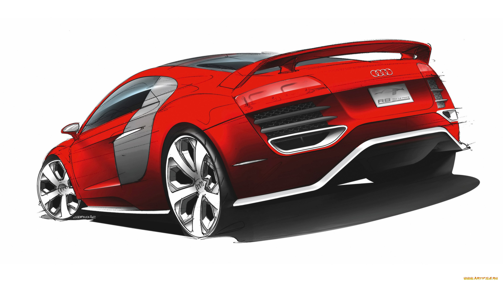 автомобили, рисованные