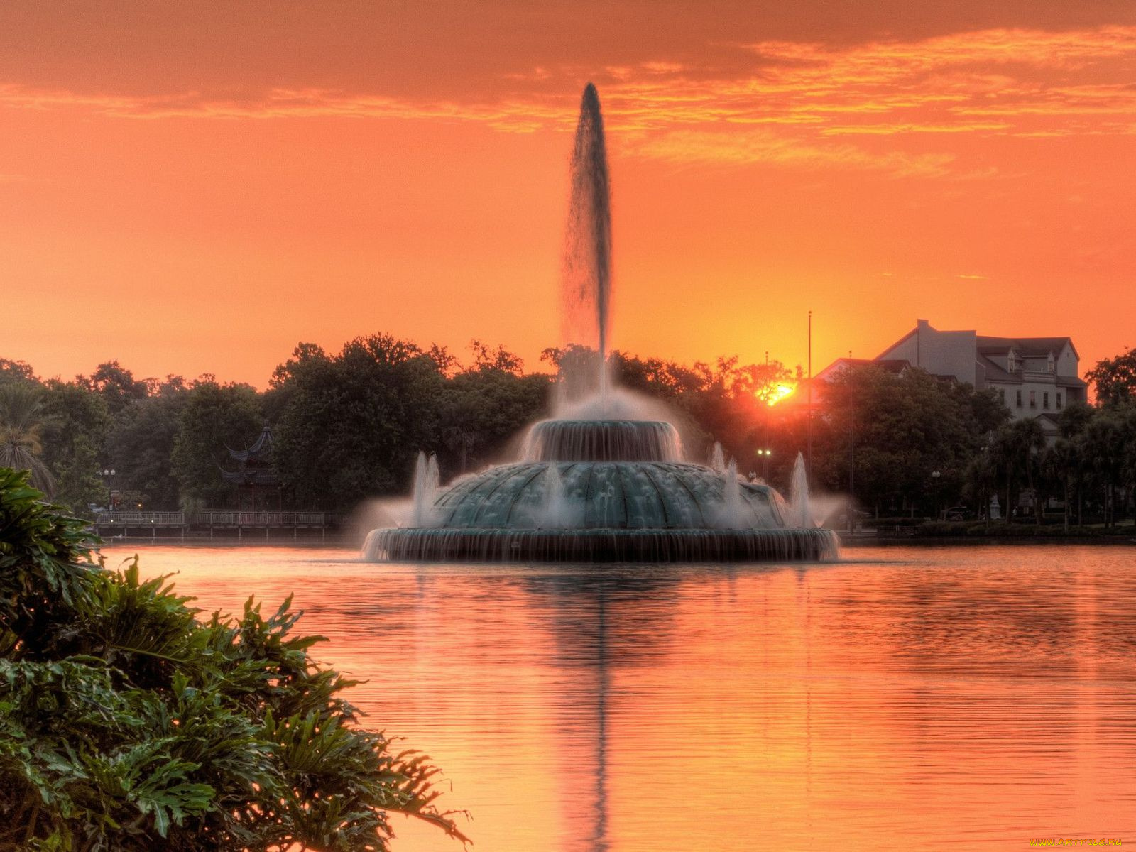 orlando, города, фонтаны