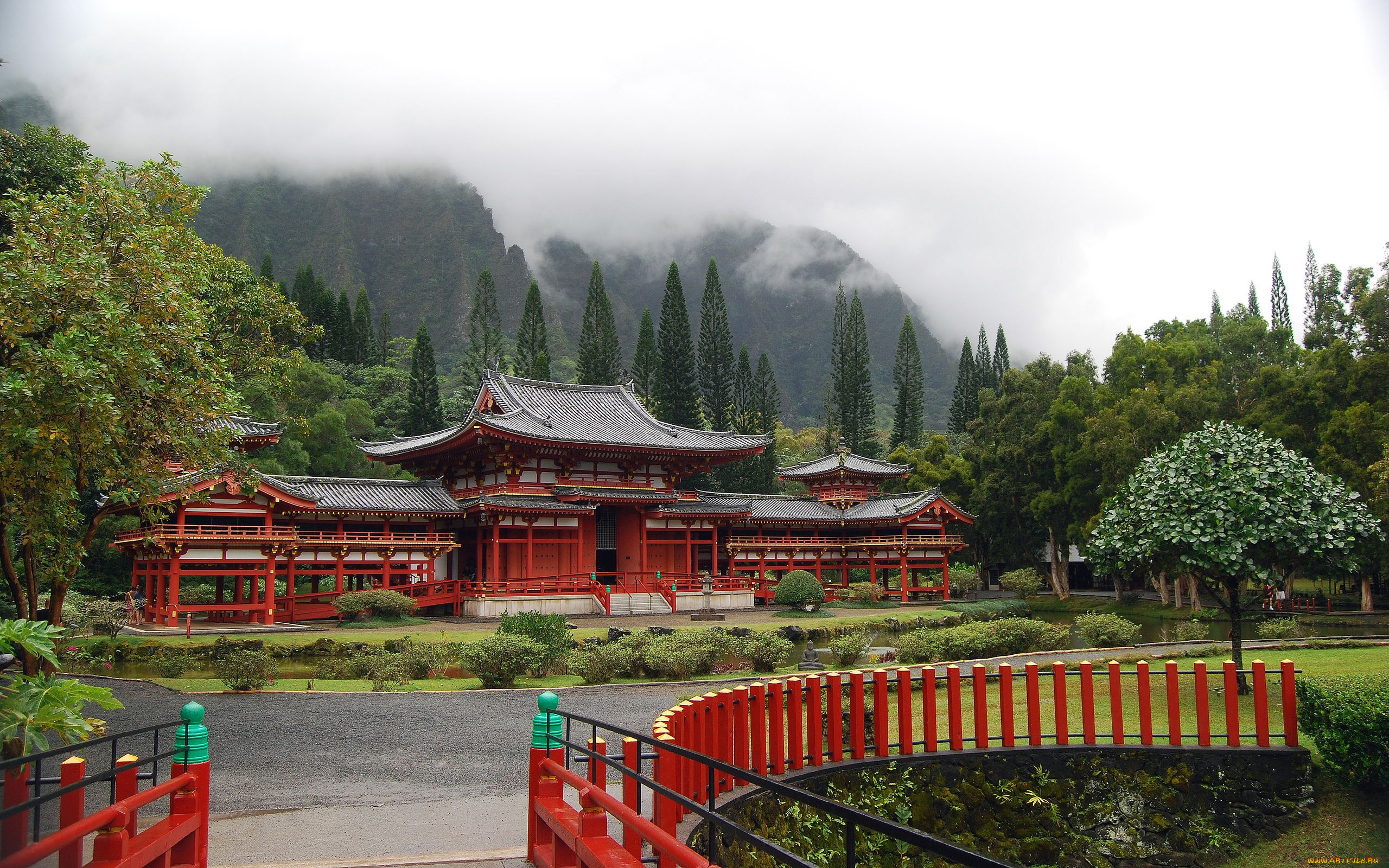 byodo, in, buddhist, temple, hawaii, города, буддистские, другие, храмы