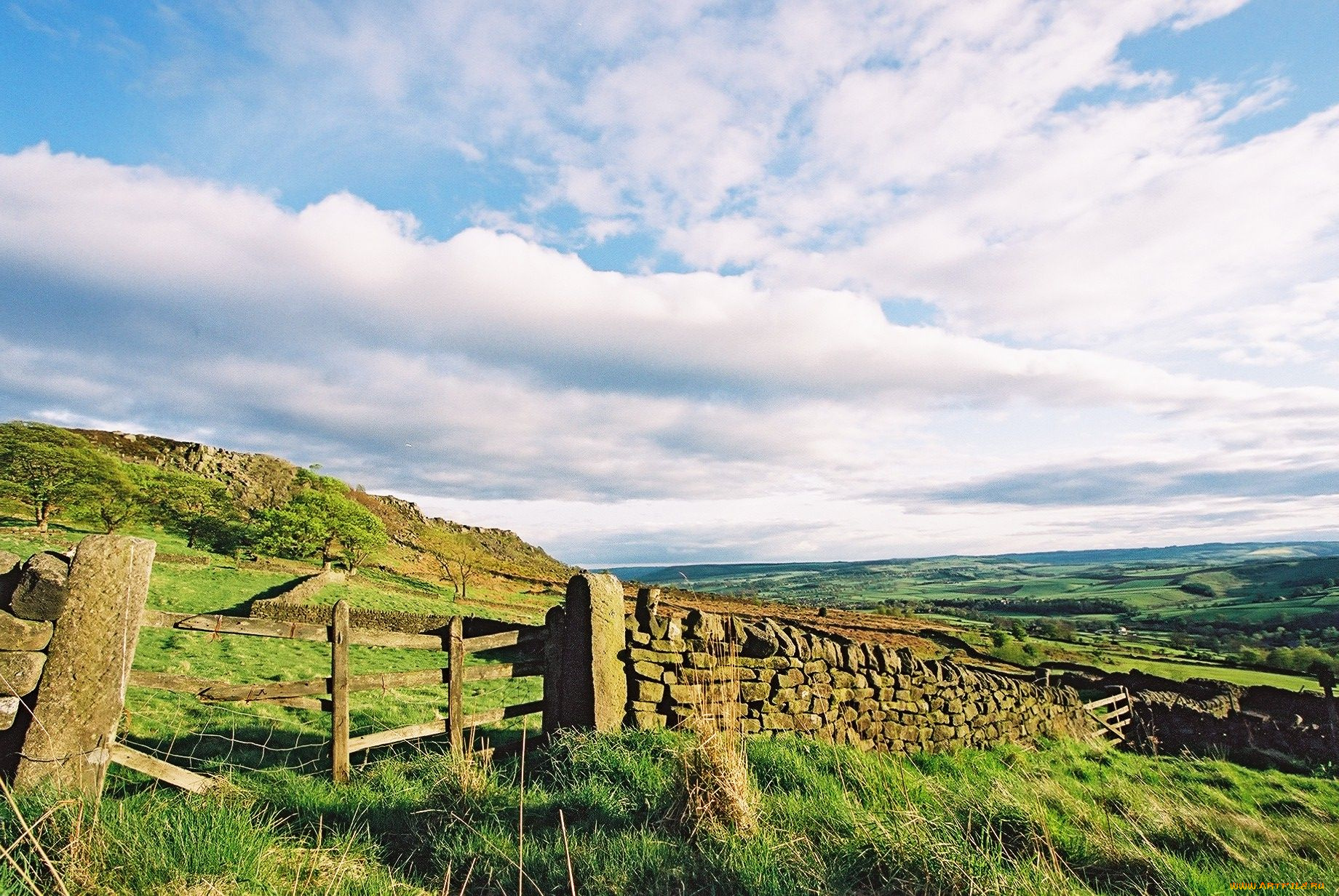 разное, сооружения, постройки, derbyshire, англия, изгородь