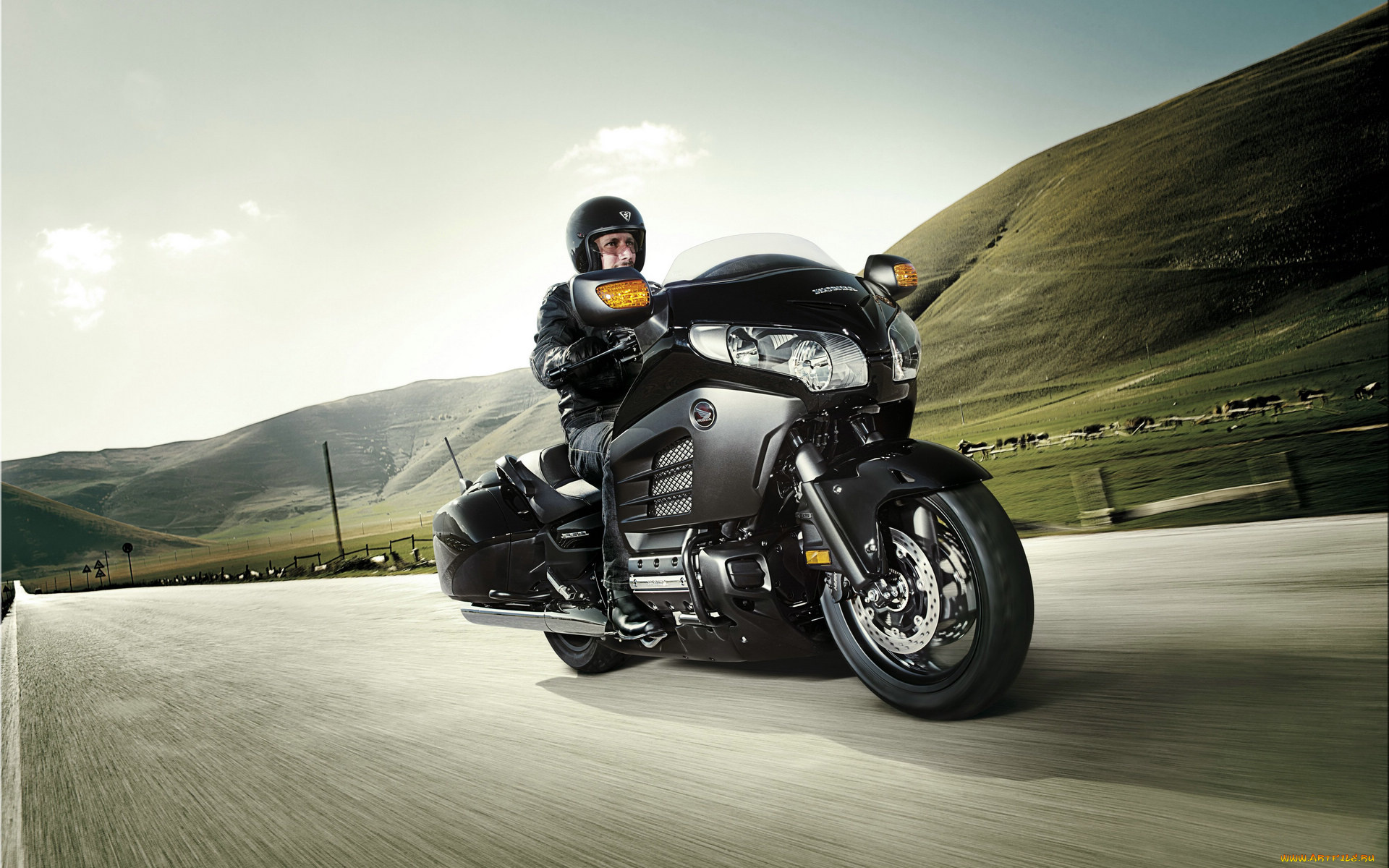 мотоциклы, honda, motorcycle, f6b, gold, the, wing