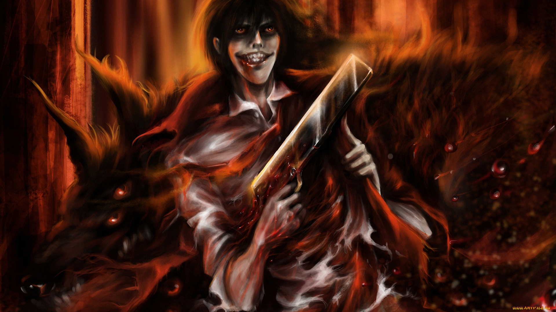 аниме, hellsing, дракула, alucard, вампир