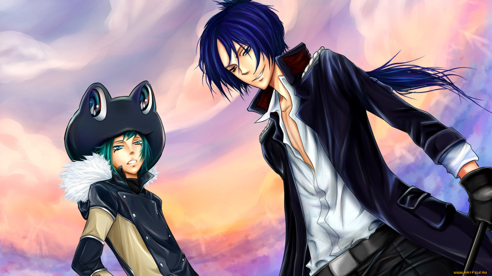 аниме, katekyo, hitman, reborn, реборн, учитель, мафиози, небо, облака, закат, рокудо, мукуро, иллюзионисты, парни, фран