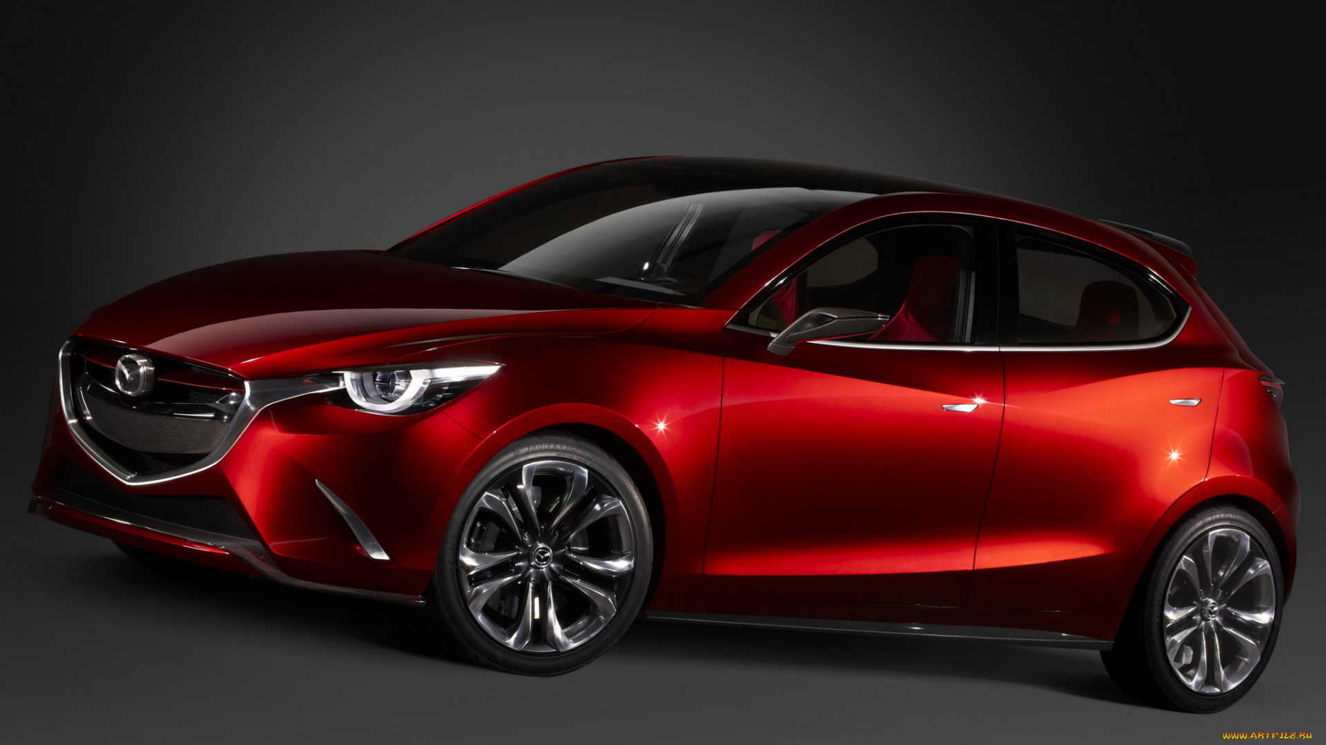 автомобили, mazda, hazumi, concept, 2014, красный