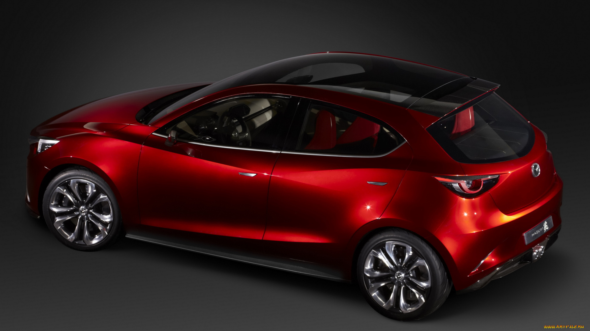 автомобили, mazda, hazumi, concept, 2014, красный