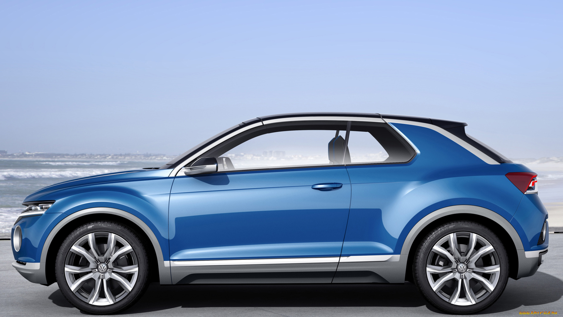 автомобили, volkswagen, t-roc, concept, 2014, синий
