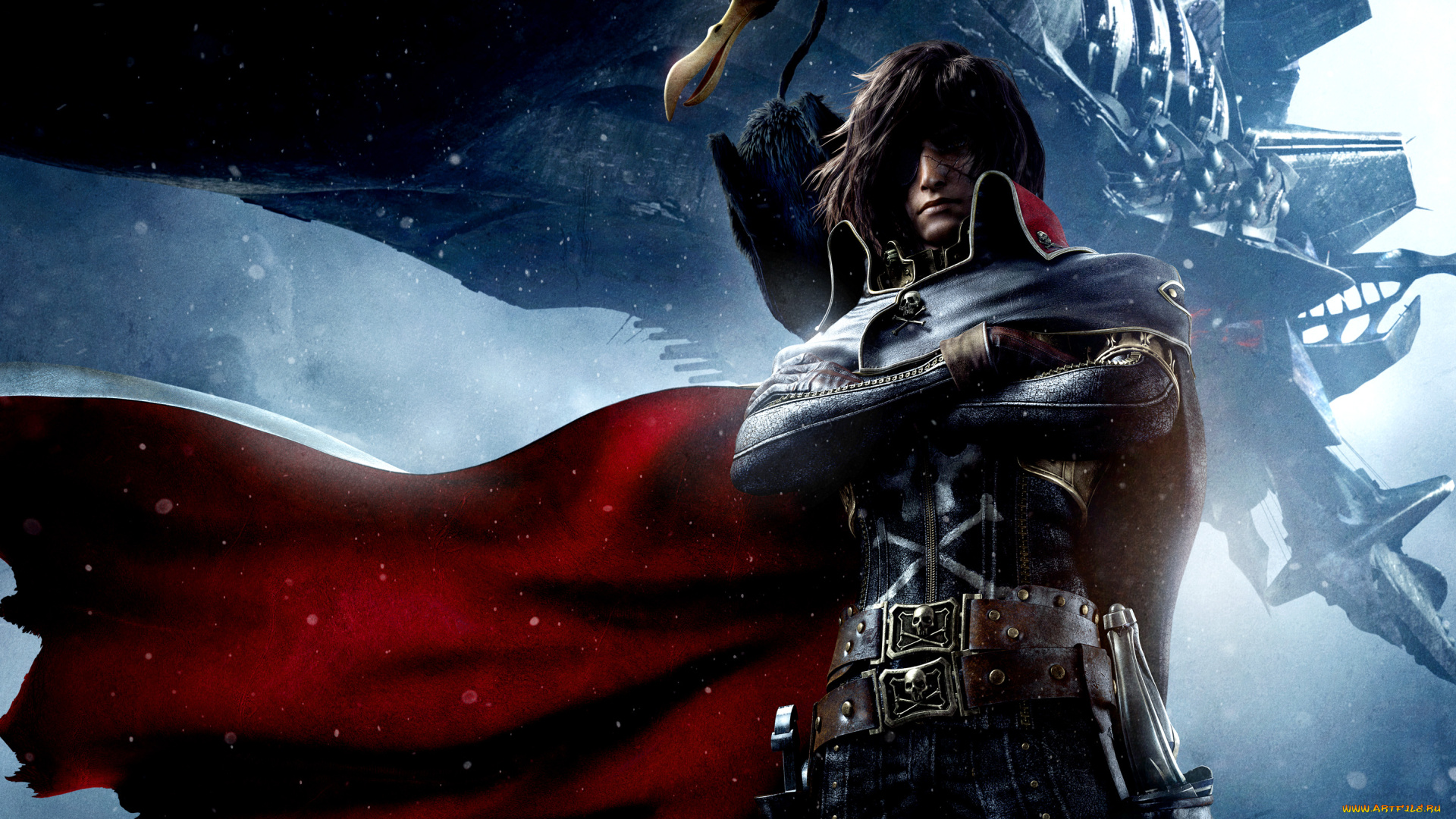 space, pirate, captain, harlock, мультфильмы, космический, пират, харлок