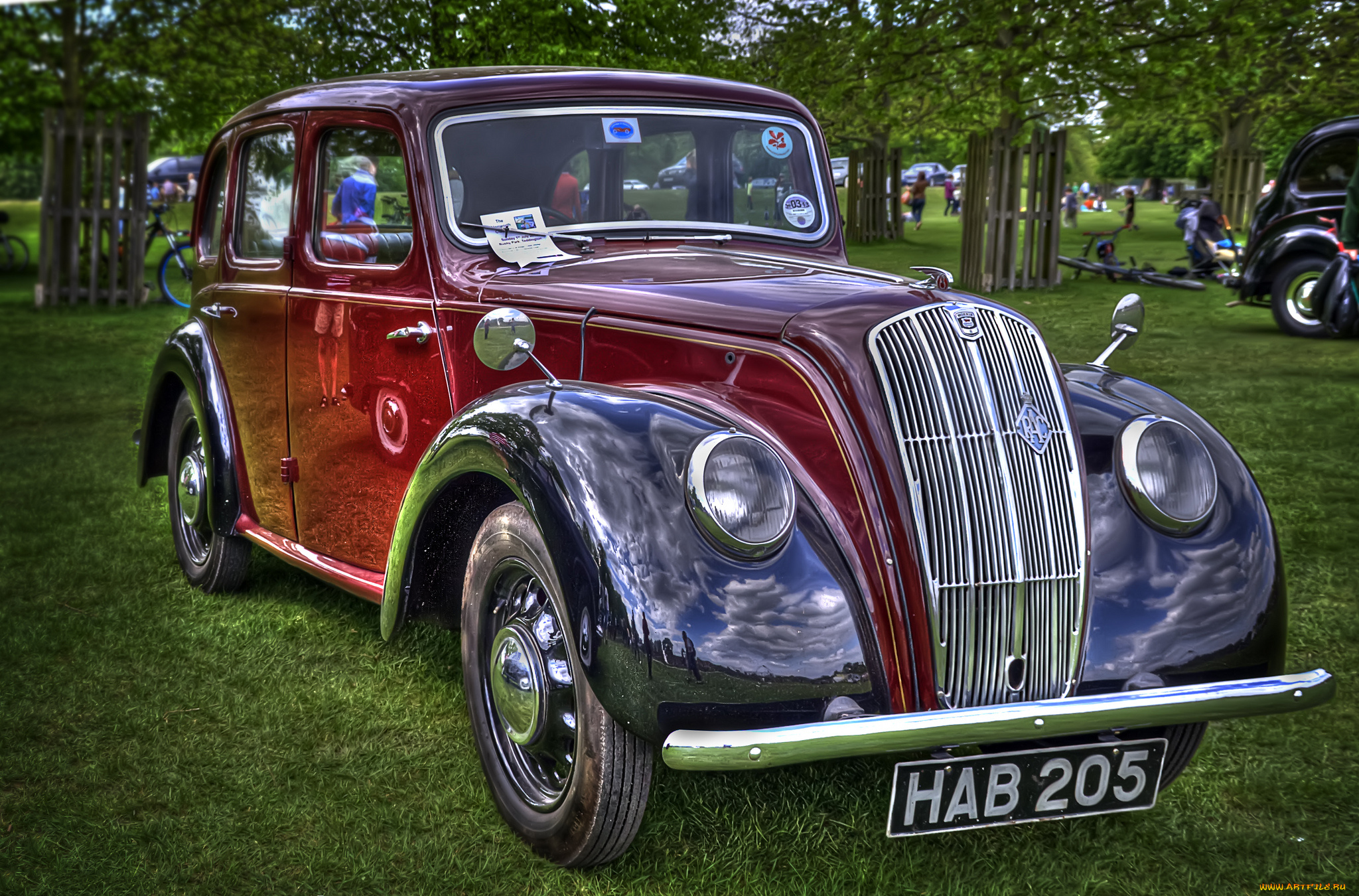 morris, автомобили, выставки, и, уличные, фото, лужайка, ретро, красный, авто