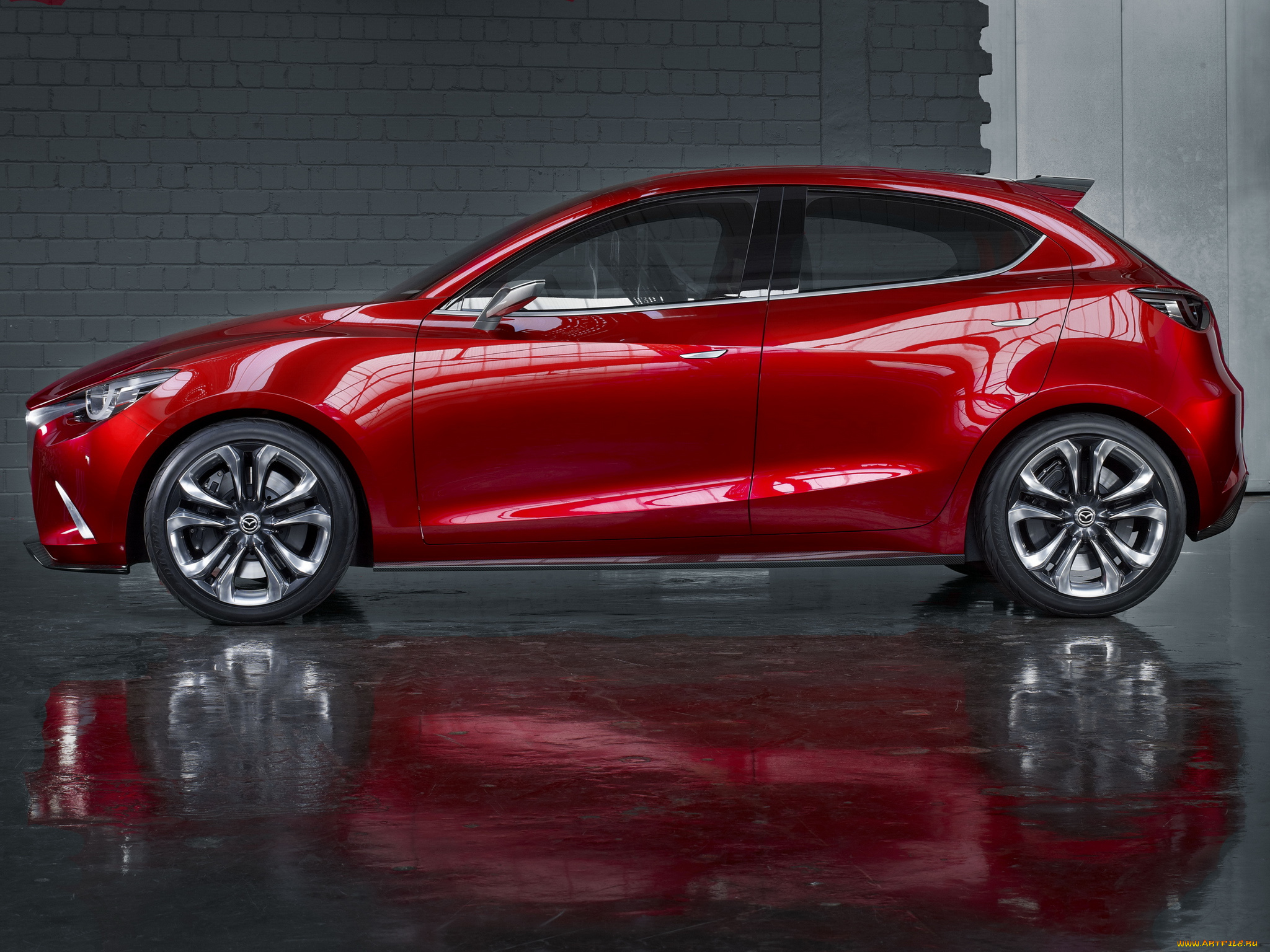 автомобили, mazda, hazumi, concept, 2014, красный