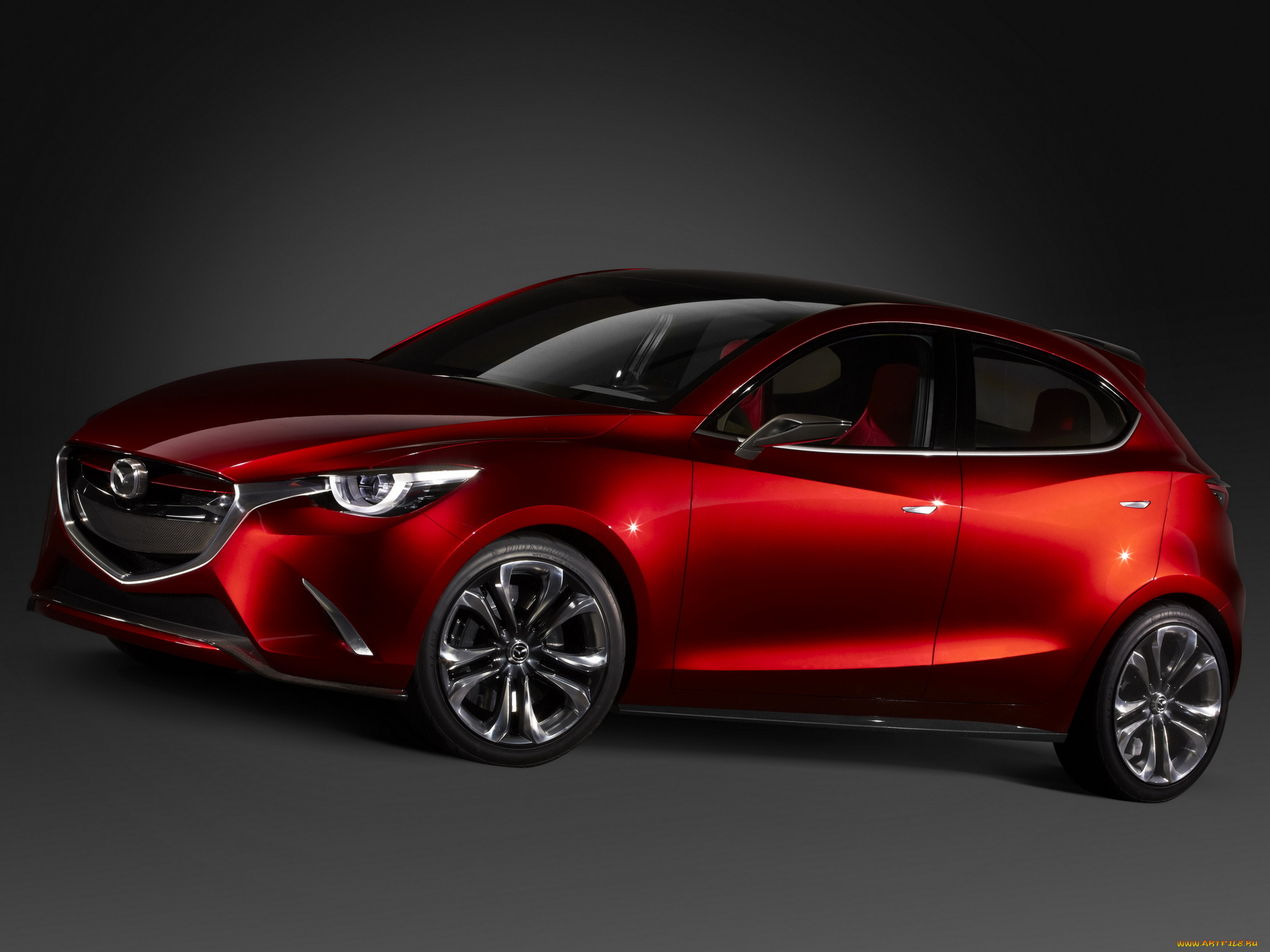 автомобили, mazda, hazumi, concept, 2014, красный