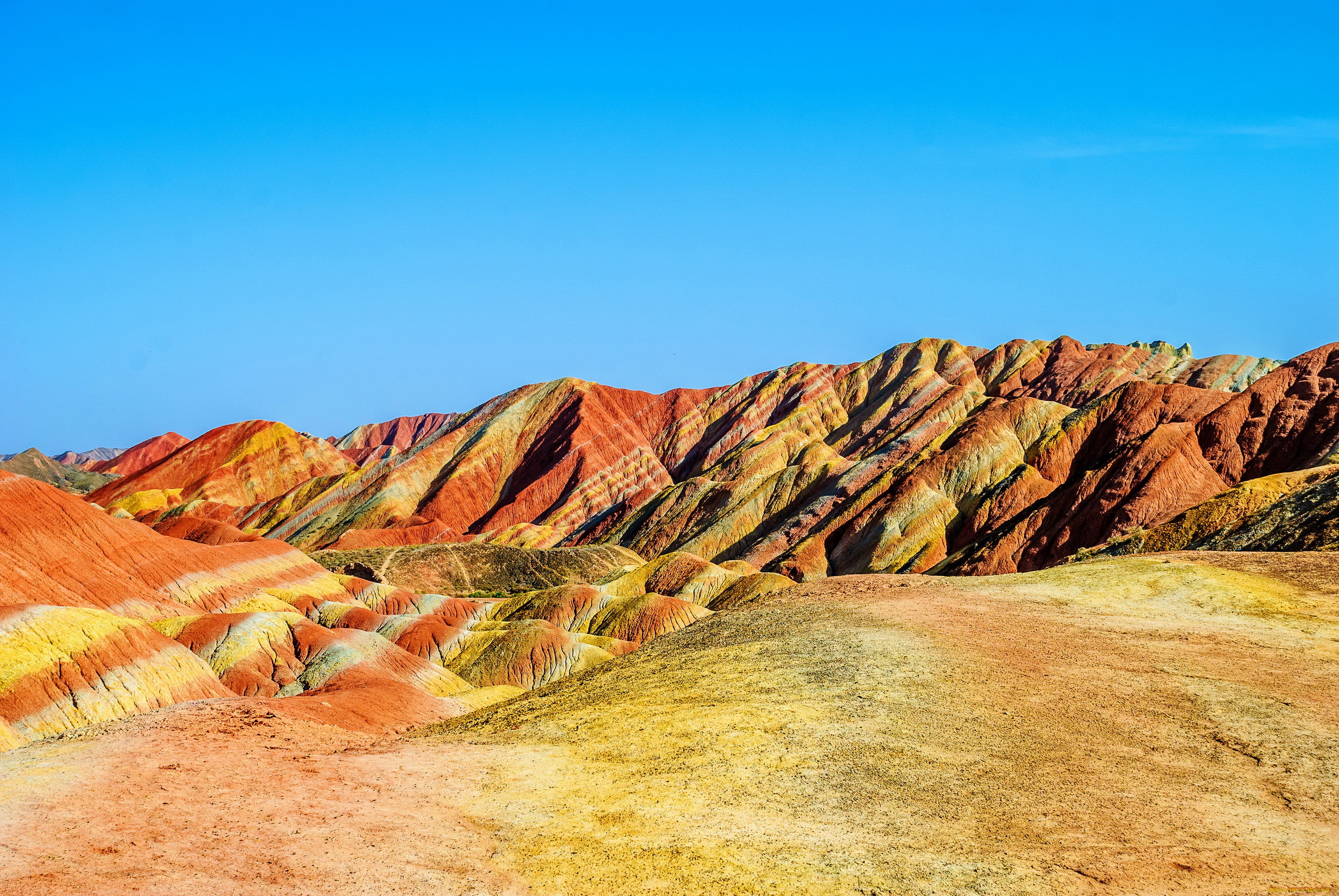 zhangye, national, geopark, of, danxia, китай, природа, горы, парк, песок, китай