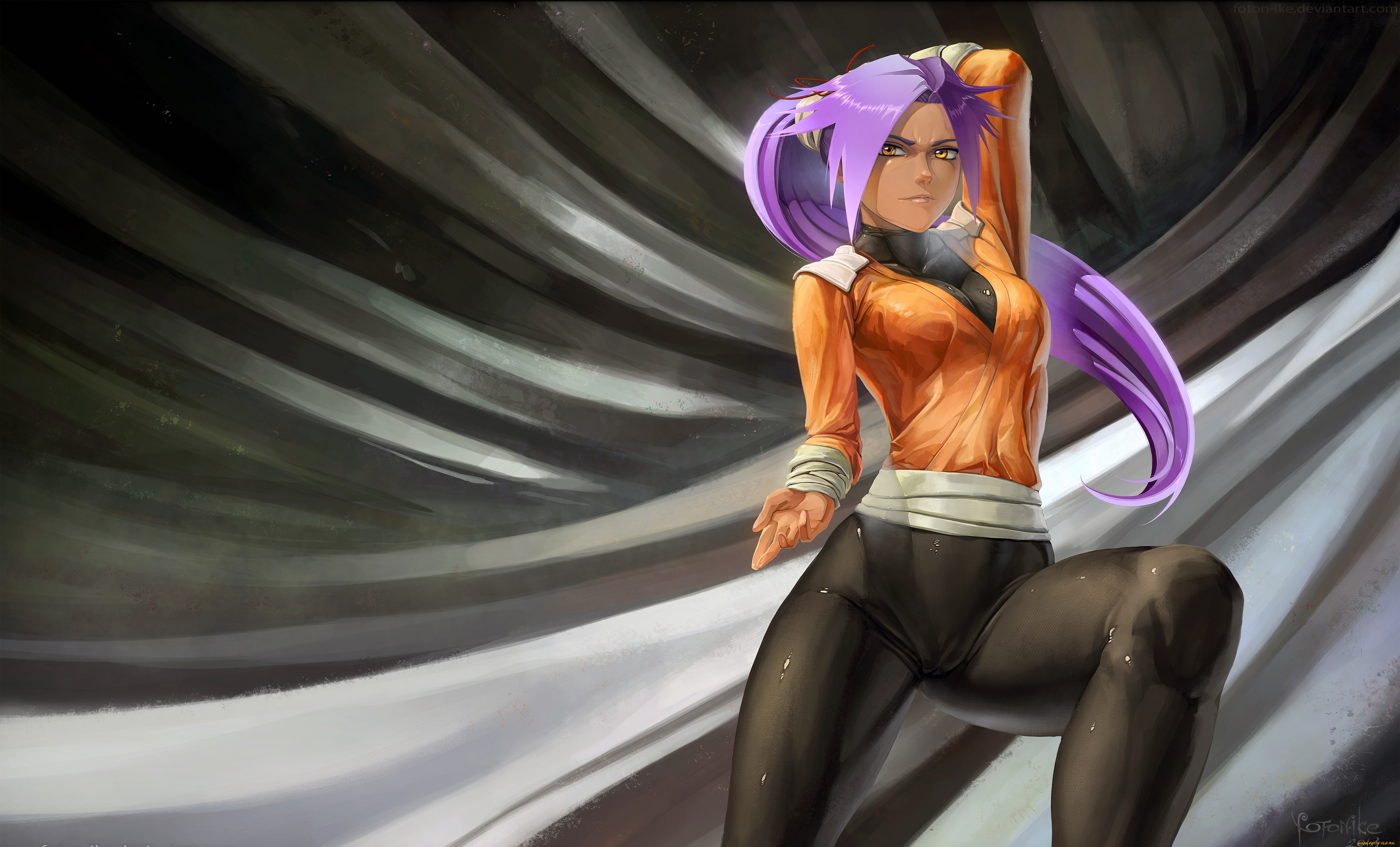 аниме, bleach, девушка, поза, взгляд, блич, ёруичи