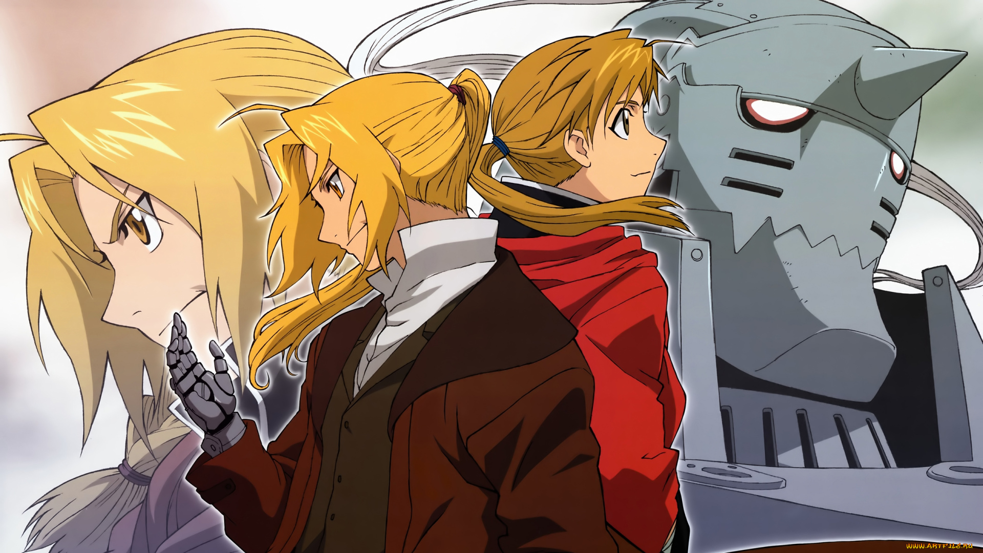 аниме, fullmetal, alchemist, alphonse, elric, девушка, парень, edward, fullmetal, alchemist