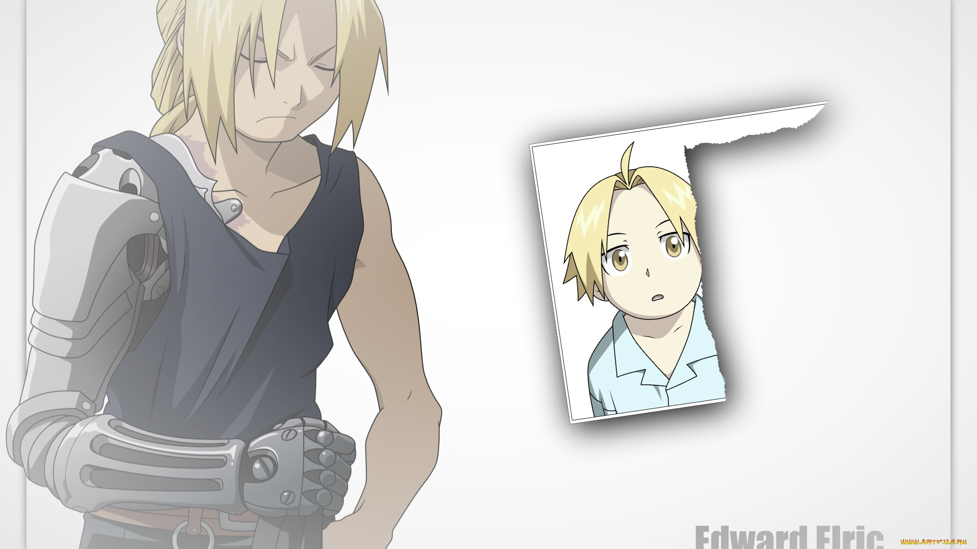 аниме, fullmetal, alchemist, fullmetal, alchemist, портрет, блондин, парень, edward, elric