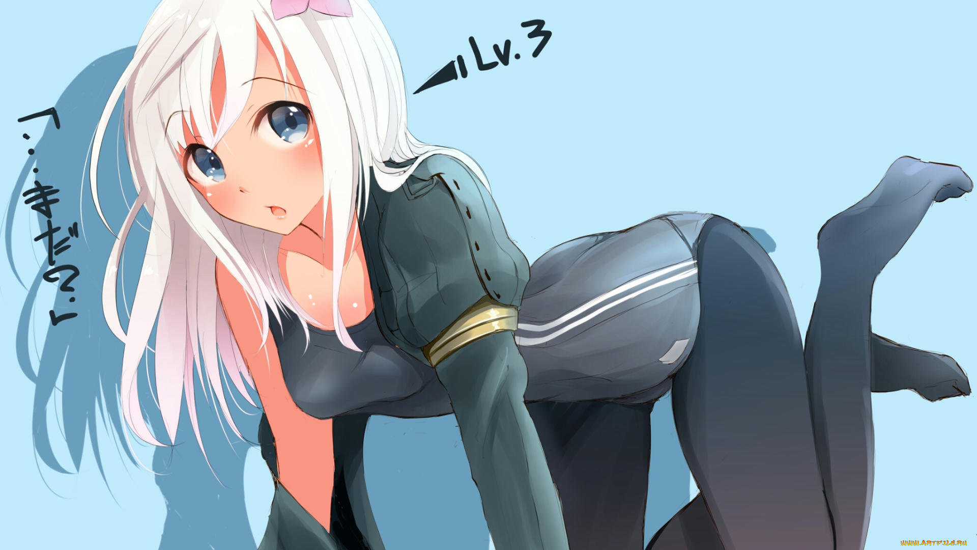 аниме, kantai, collection, tbd11, kancolle, поза, u-511, kantai, collection, цветок, взгляд, девушка, арт