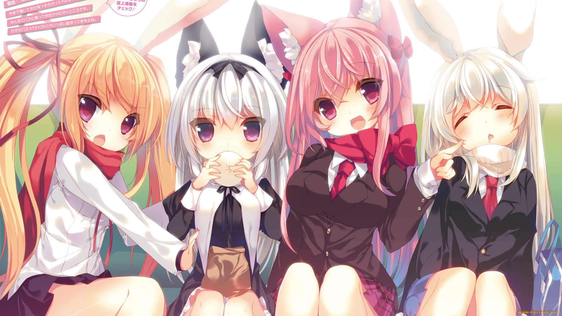 аниме, животные, , существа, девушки, ушки, арт, p19