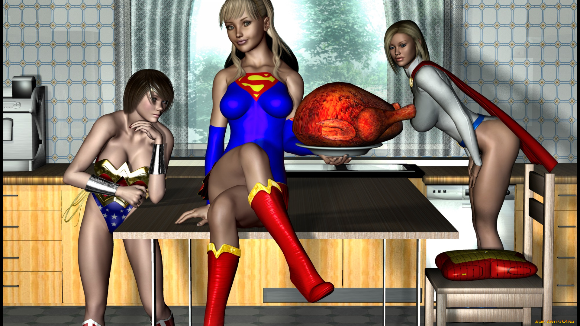 lordsnot, 3д, графика, фантазия, , fantasy, стол, фон, взгляд, девушки