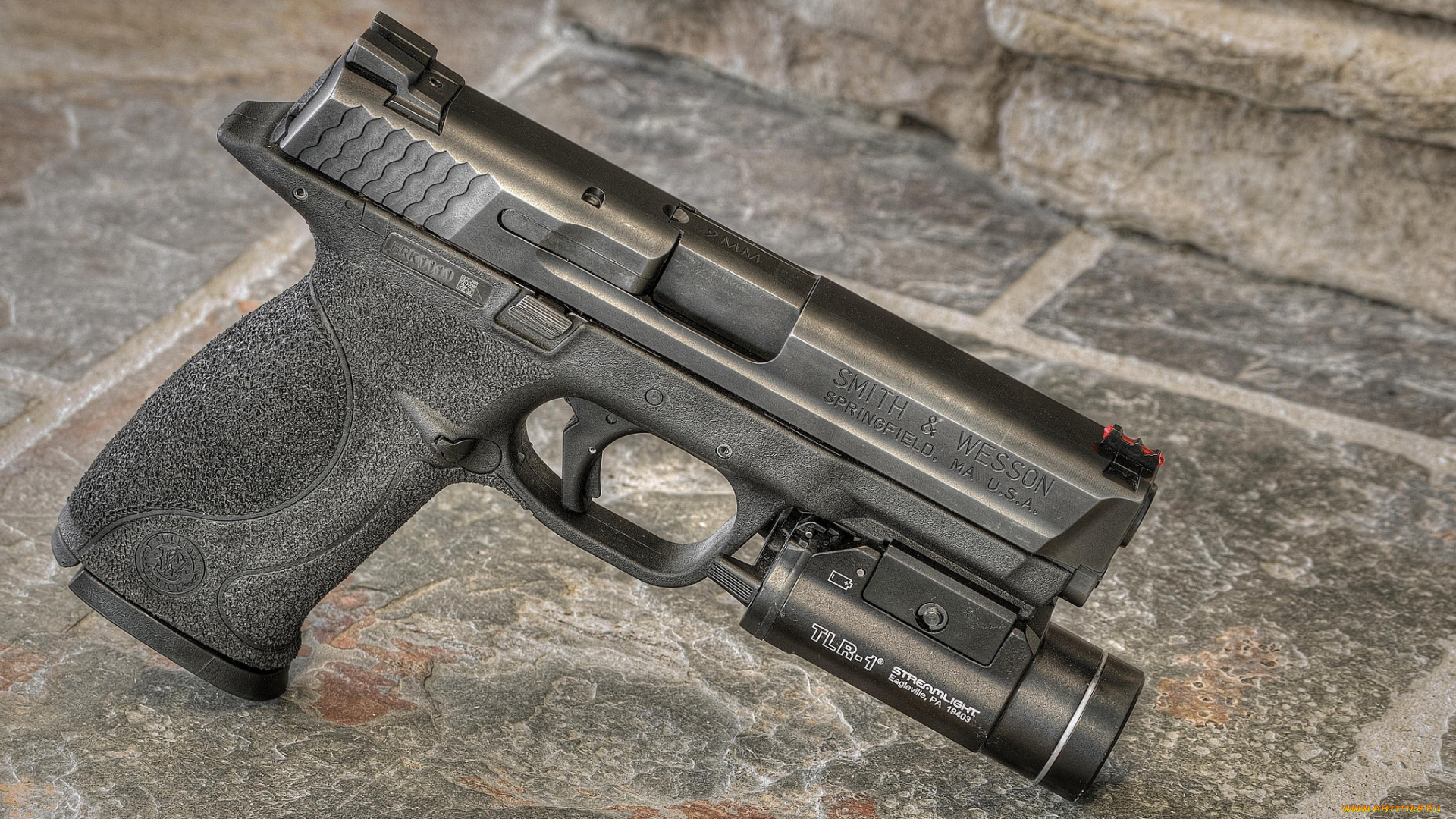 оружие, пистолеты, фонарик, пистолет, полуавтоматический, springfield