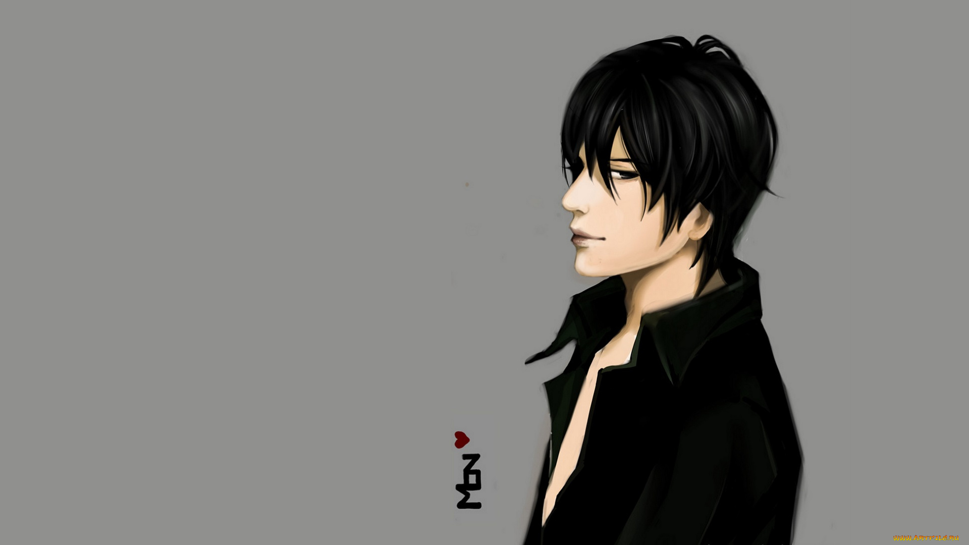 рисованное, люди, фон, портрет, парень