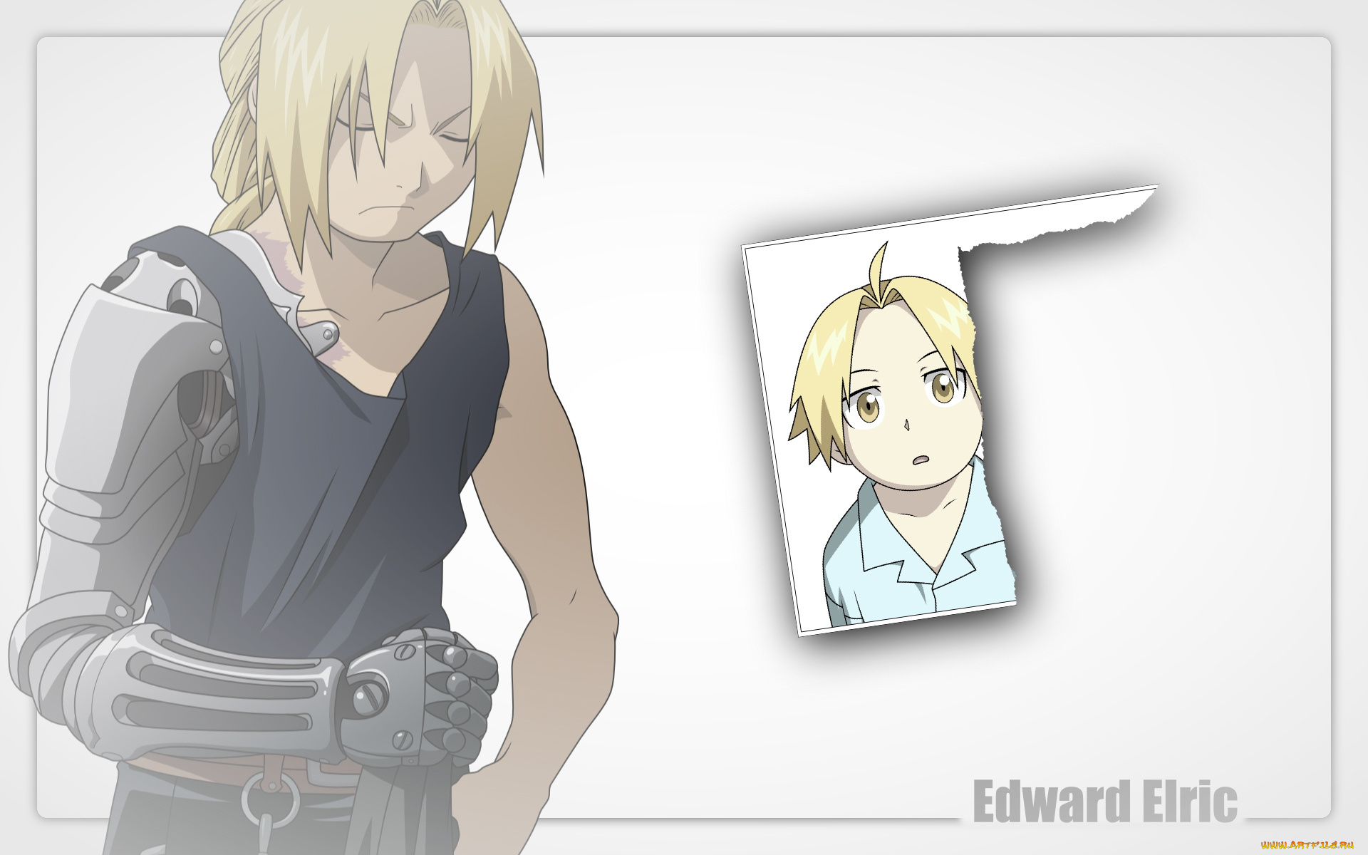 аниме, fullmetal, alchemist, fullmetal, alchemist, портрет, блондин, парень, edward, elric