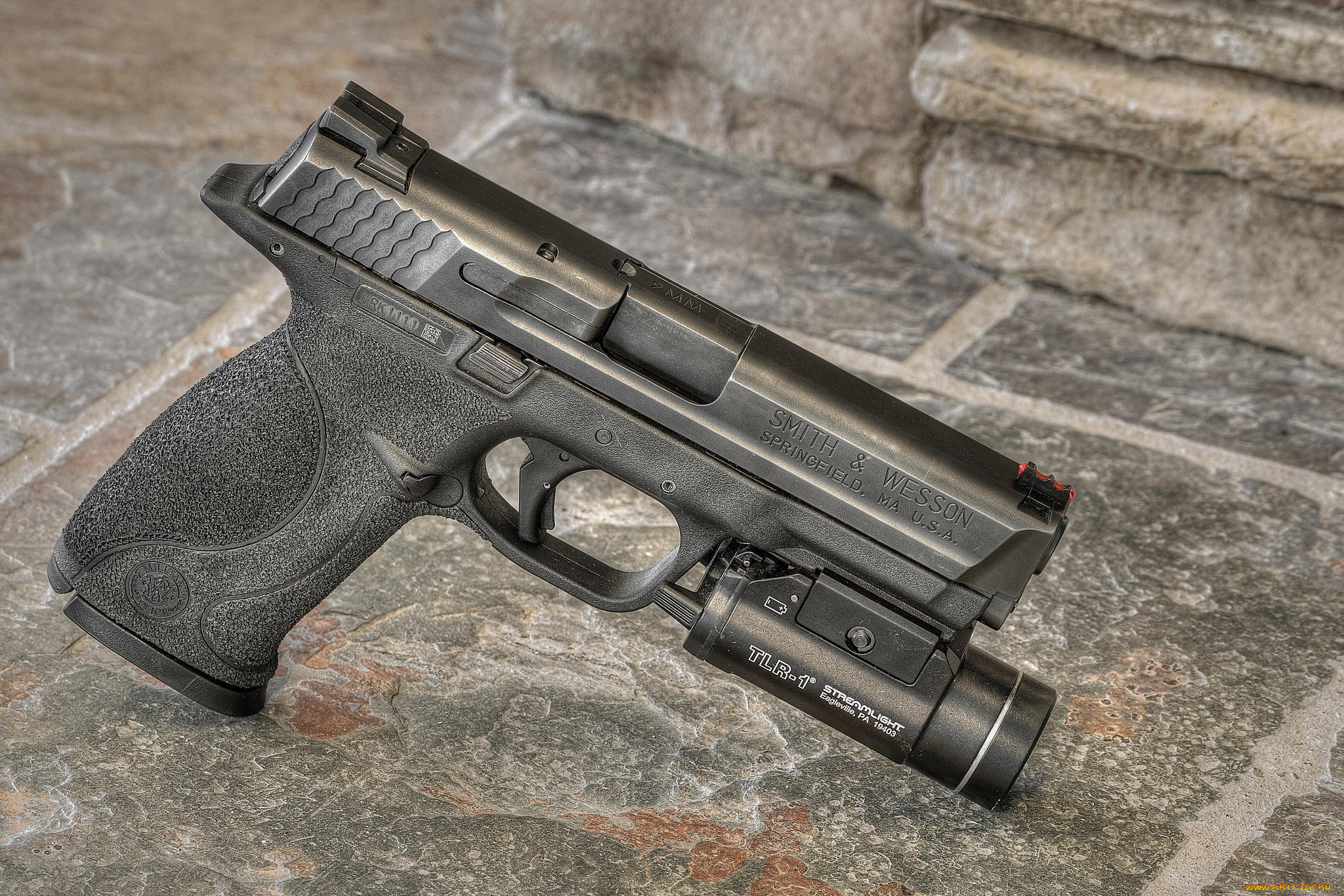 оружие, пистолеты, фонарик, пистолет, полуавтоматический, springfield