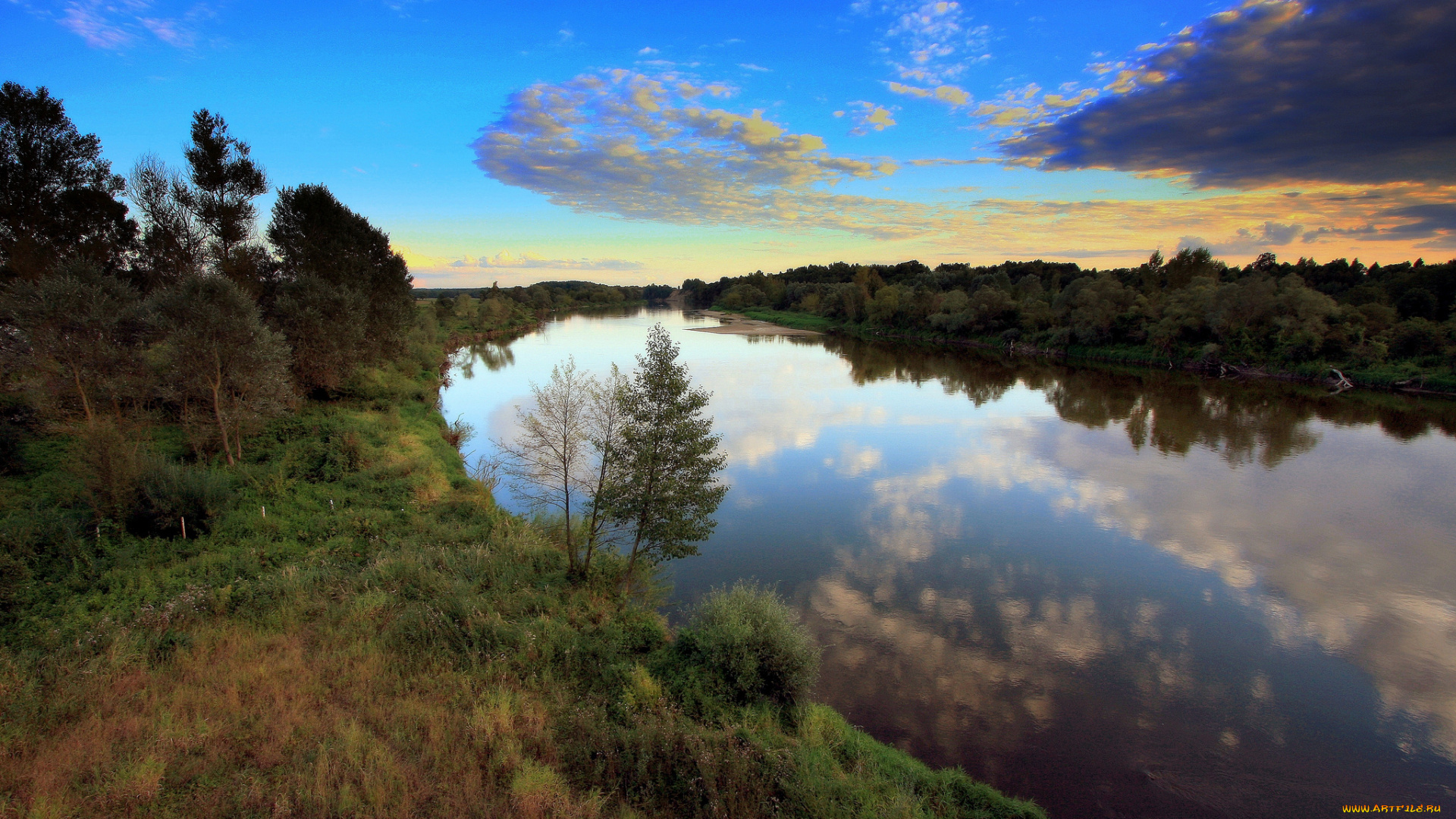 природа, реки, озера, лес, река