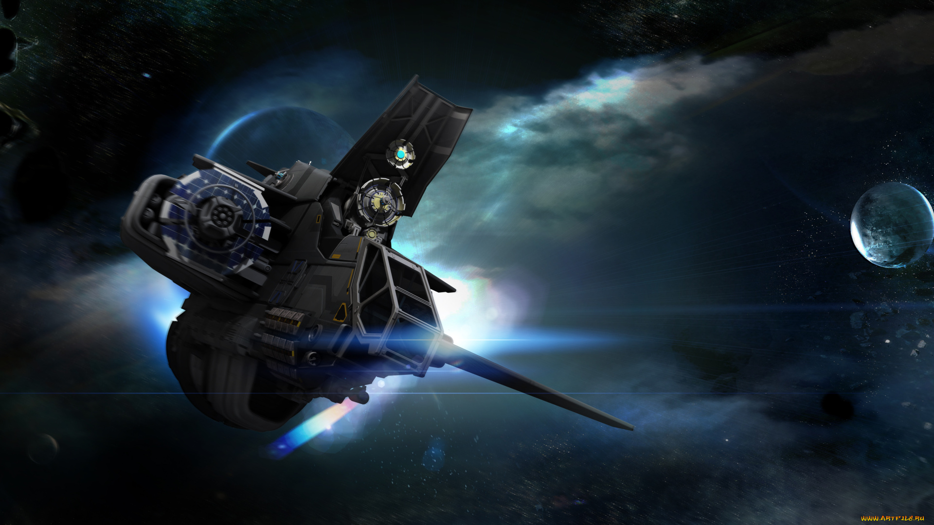 видео, игры, star, citizen, космический, корабль, полет, вселенная, галактика