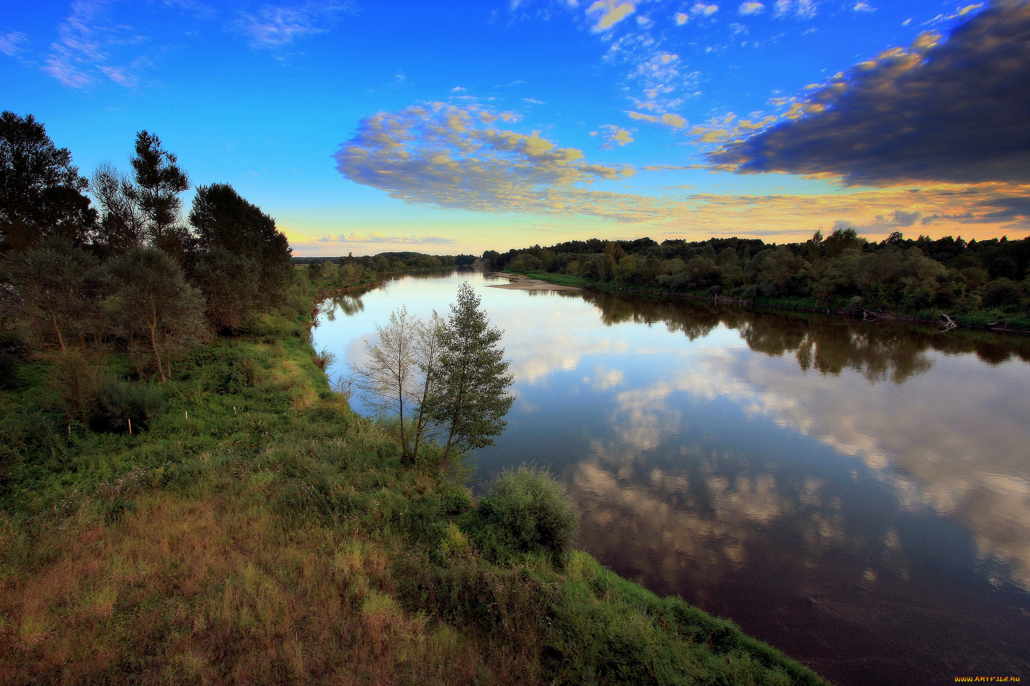 природа, реки, озера, лес, река