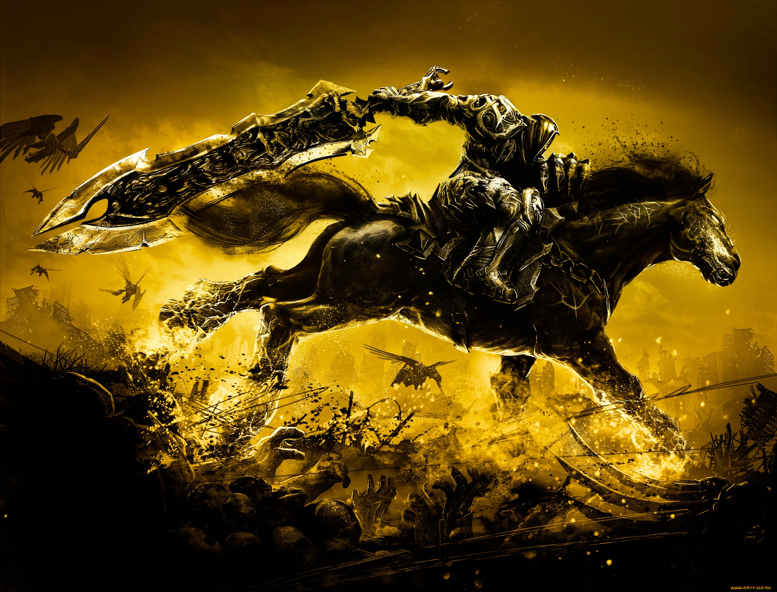 видео, игры, darksiders, , wrath, of, war, wrath, of, war, слешер, action, ролевая