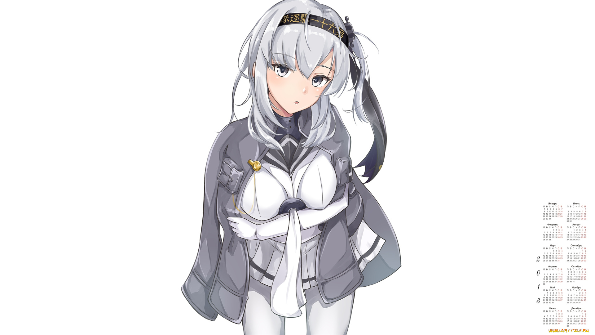 календари, аниме, взгляд, девушка