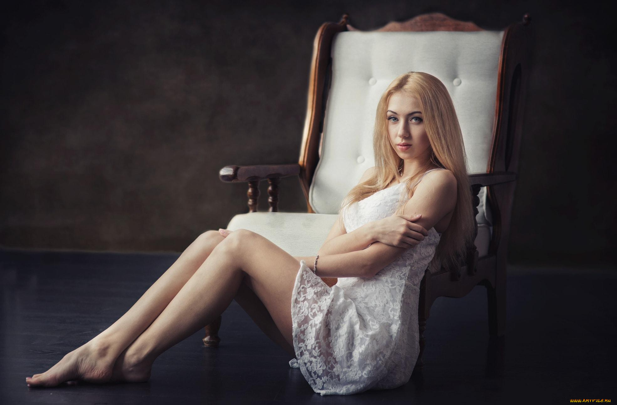 Яна, кузьмина, девушки, кресло, Яна, кузьмина, пол, блондинка