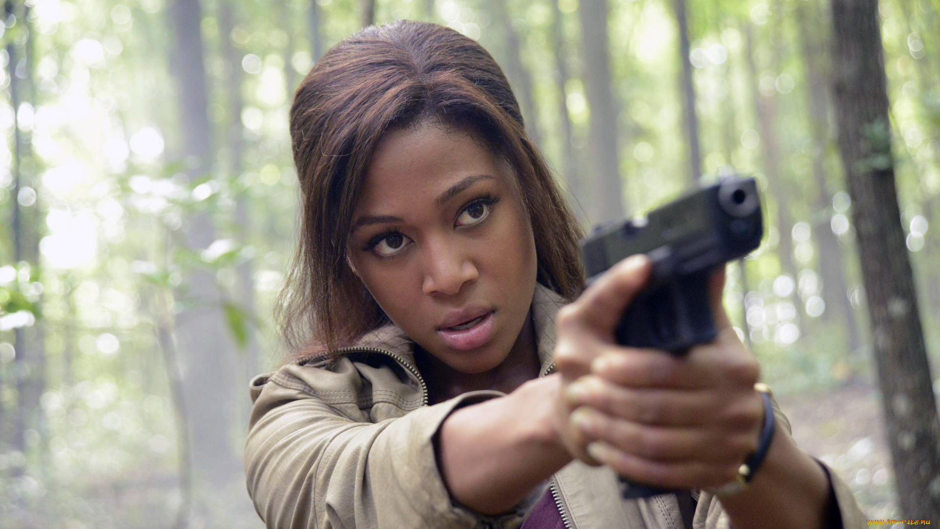 sleepy, hollow, кино, фильмы, sleepy, hollow, , сериал, nicole, beharie, sleepy, hollow, девушка, пистолет, оружие, актриса, мулатка, красотка, брюнетка, поза, взгляд, макияж