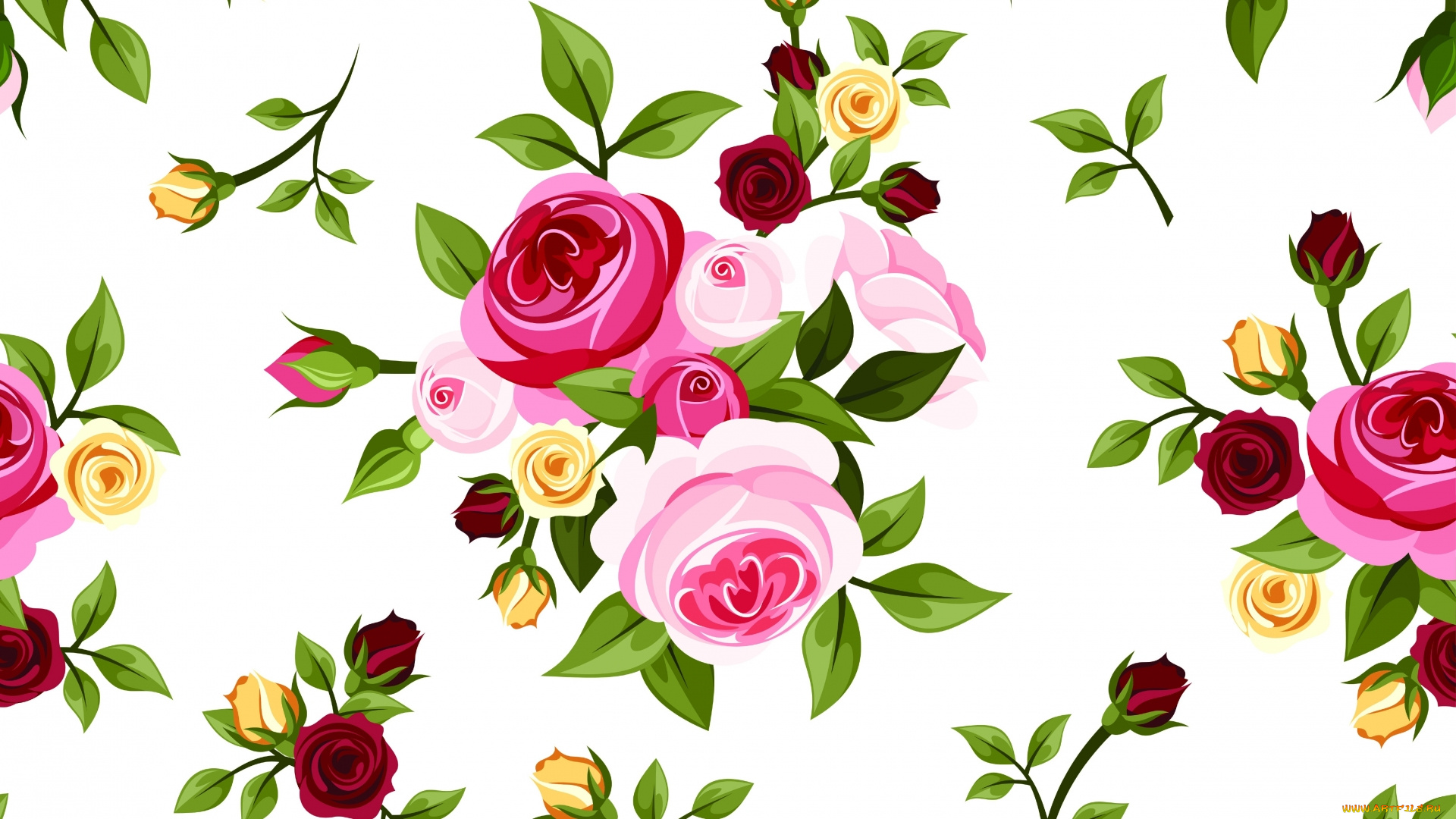 векторная, графика, цветы, , flowers, фон, цветы