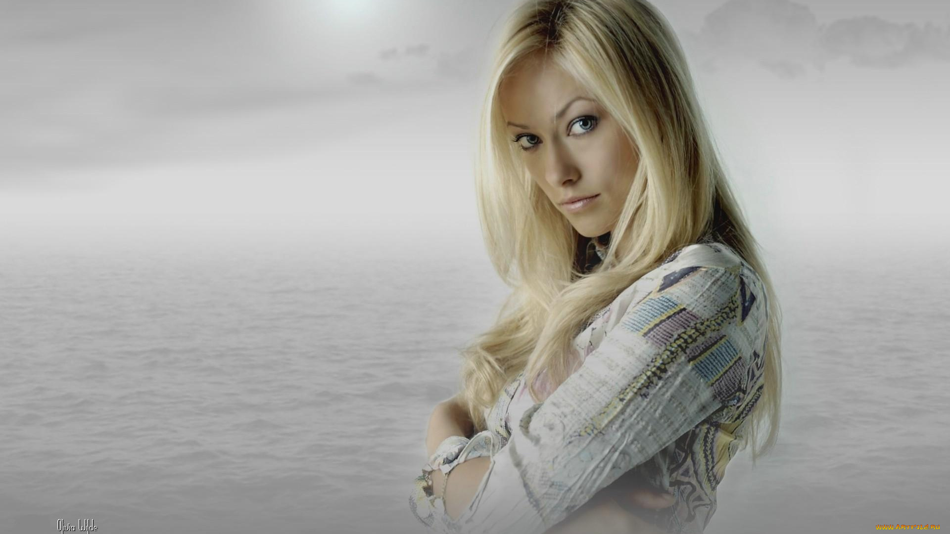 девушки, olivia, wilde, актриса, блондинка, рубашка, фон